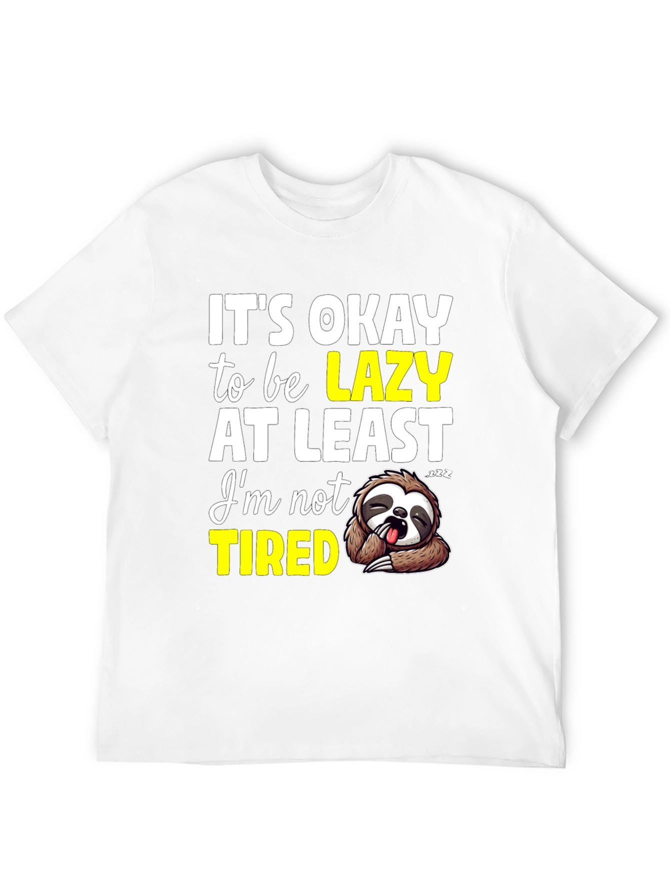 Black Lazy Sloth Graphic T-Shirt - Comfortable & Funny view 12