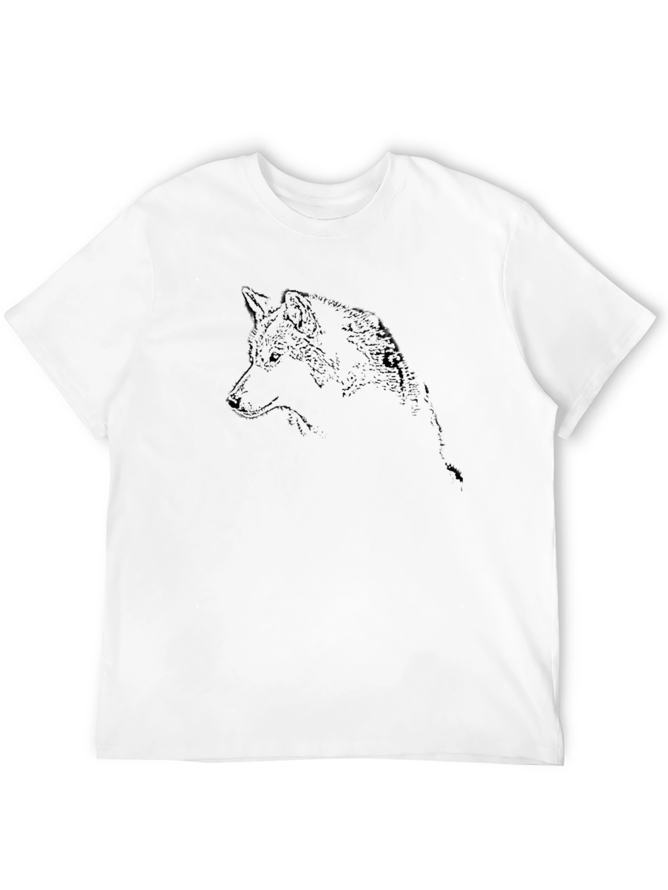 Black Black Wolf Graphic Tee - Cool & Stylish Men's T-Shirt view 12