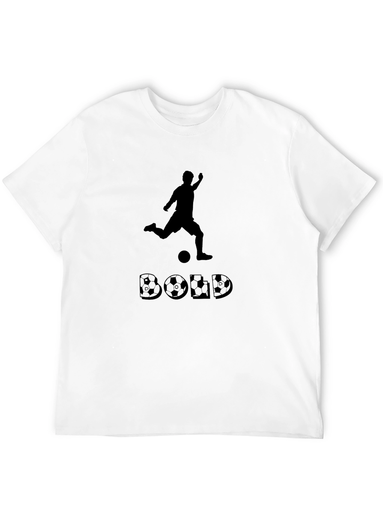 Black Bold Soccer Graphic T-Shirt view 12
