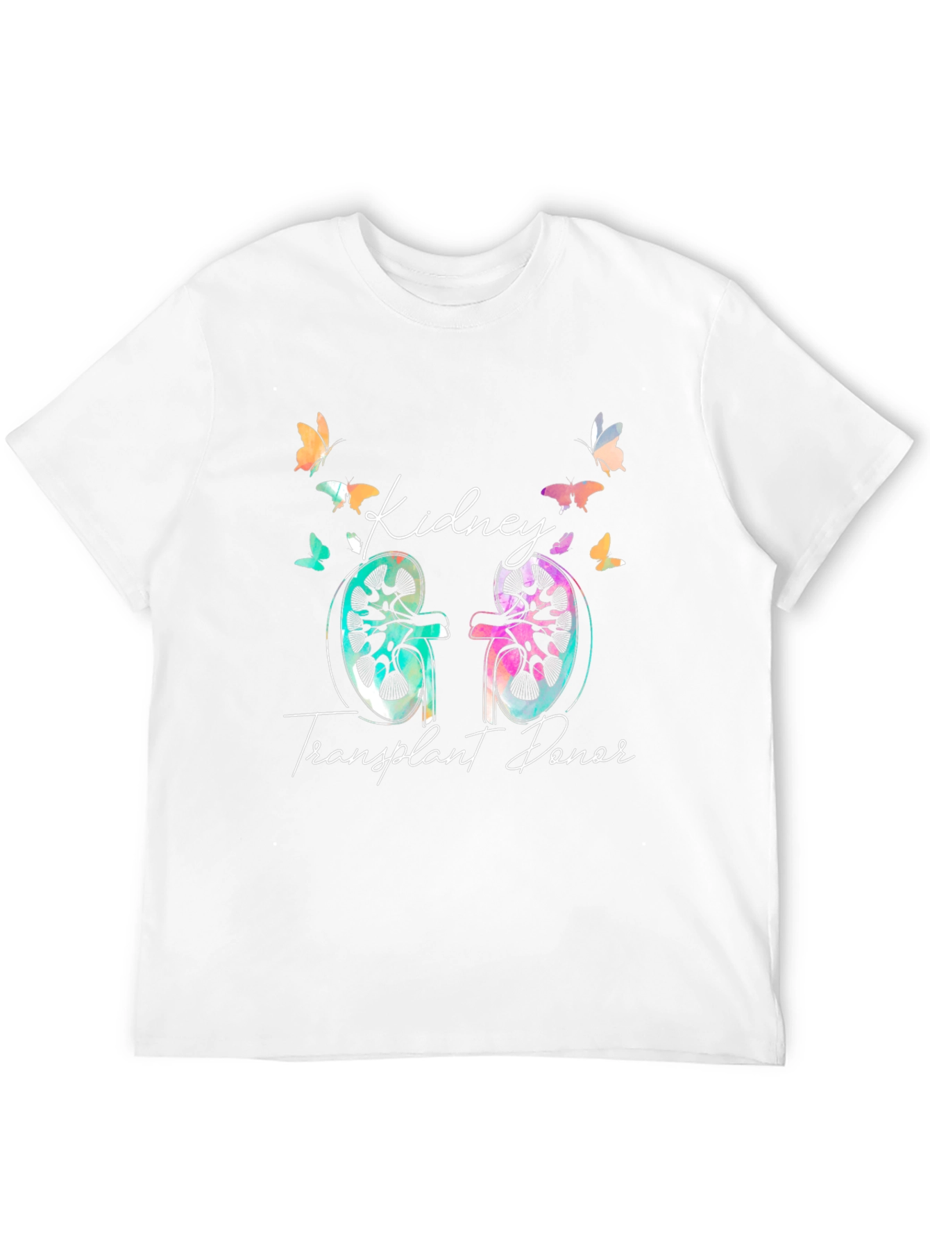 Black Kidney Transplant Donor T-Shirt Butterfly Design view 12