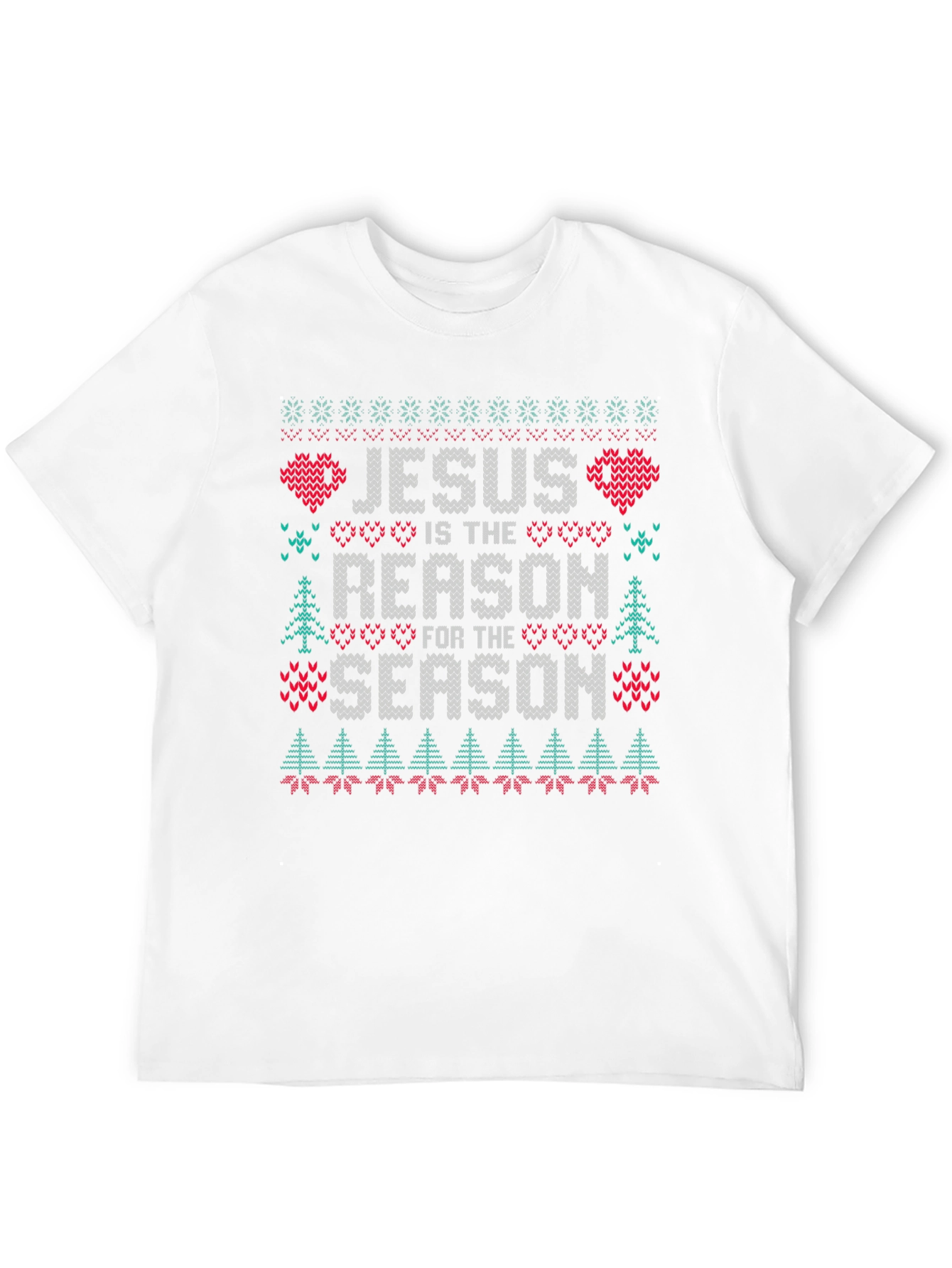 Black Jesus is the Reason Christmas Ugly Sweater T-Shirt view 12