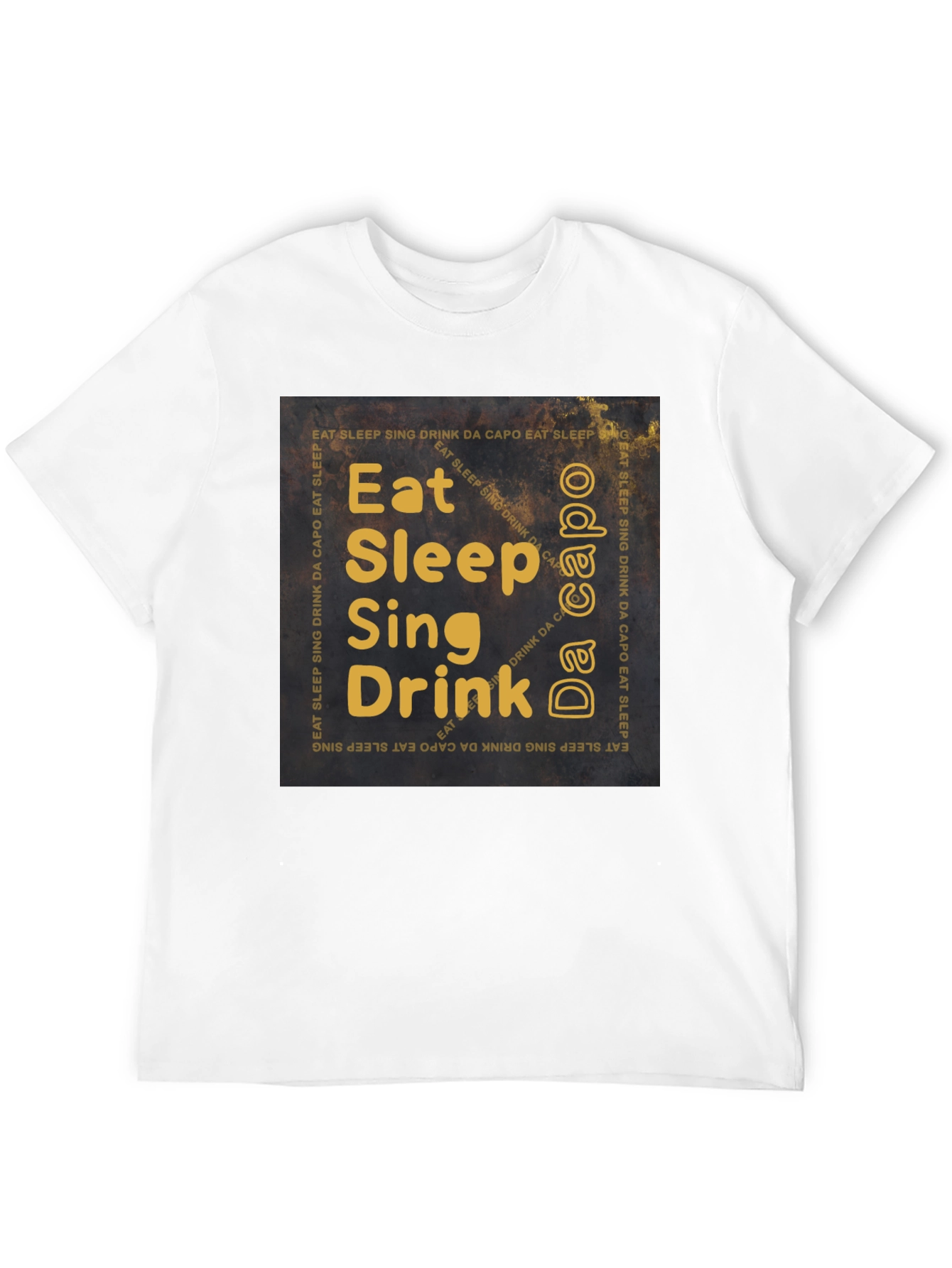 Black Eat Sleep Sing Drink T-Shirt - Musician's Daily Life view 12