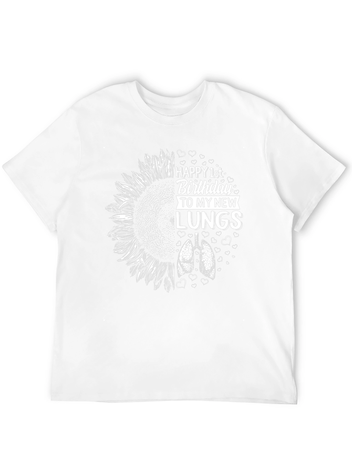 Black Happy 1st Birthday To My New Lungs T-Shirt view 12