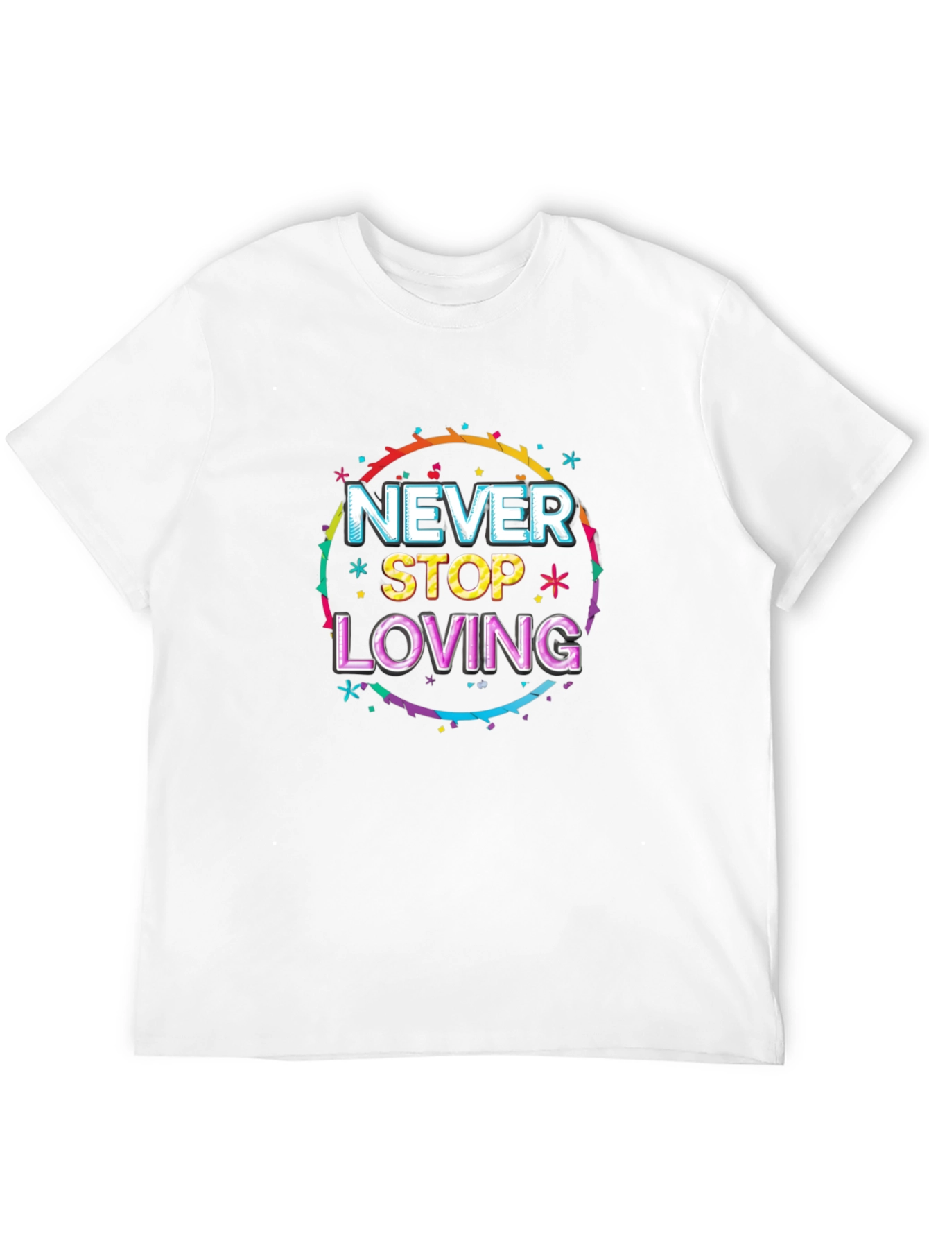 Black Never Stop Loving Graphic Tee - Black view 12