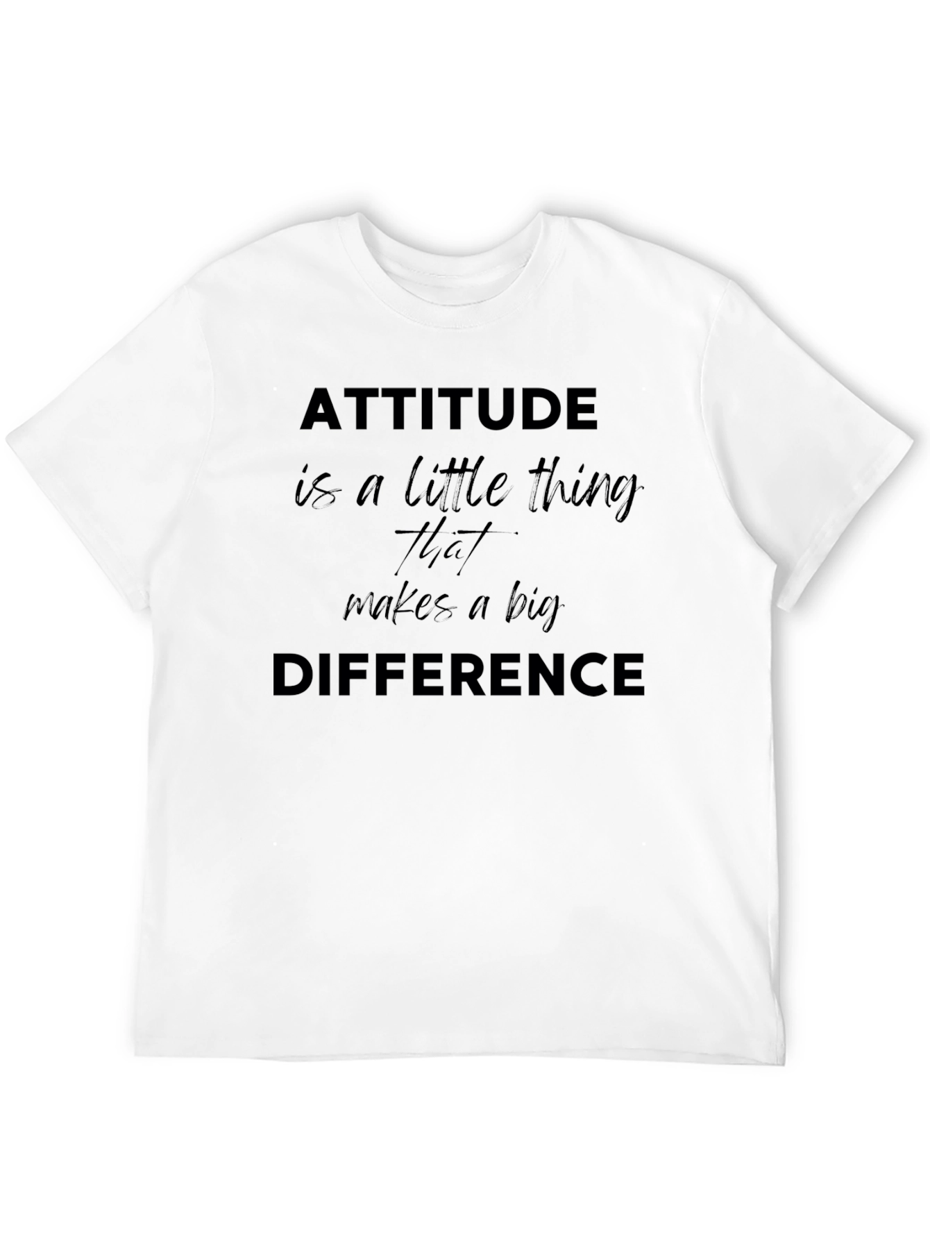 Black Attitude Makes a Difference Black Graphic Tee view 12