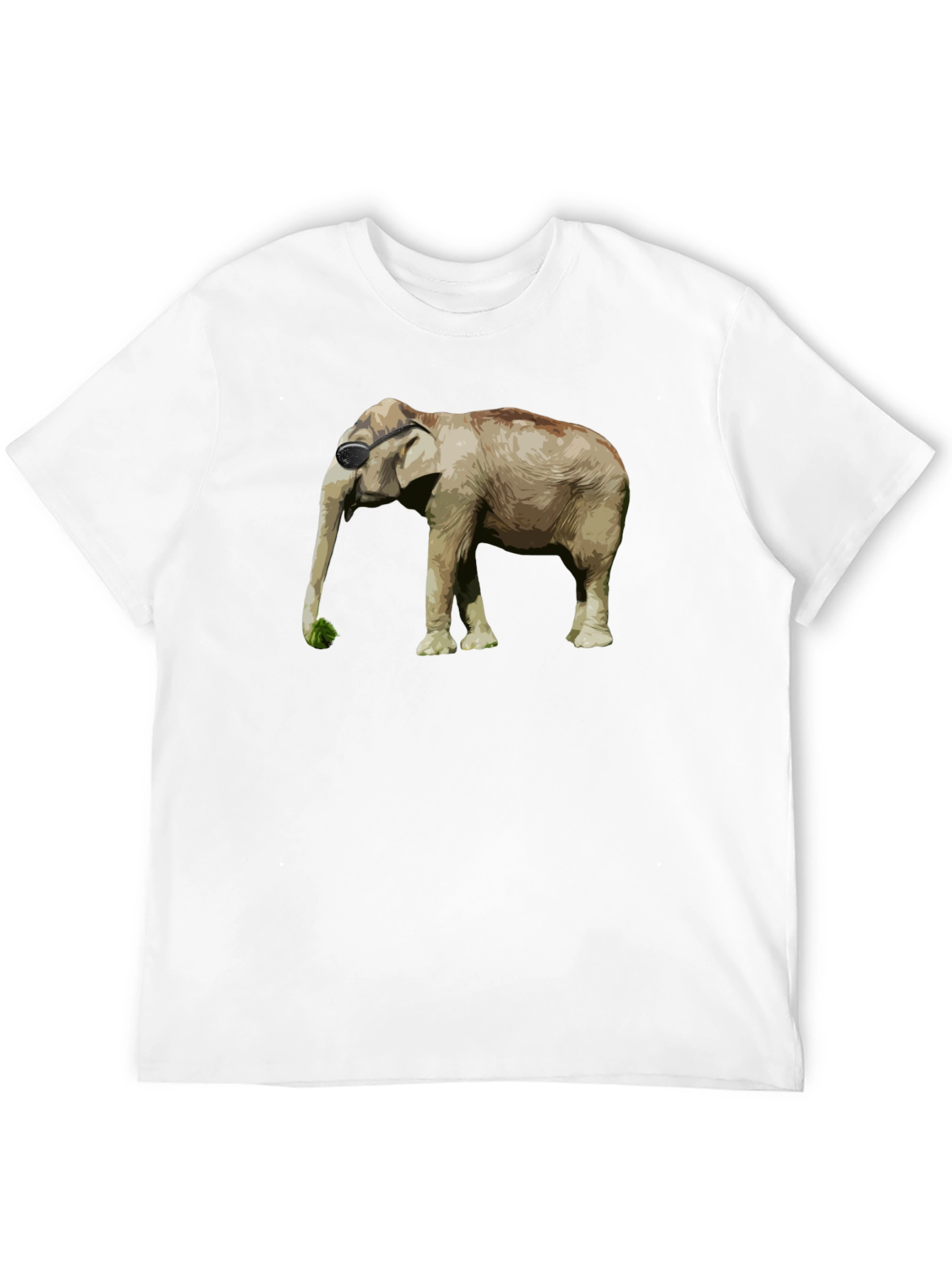 Black Cool Elephant Graphic Tee - Black Cotton Blend view 12