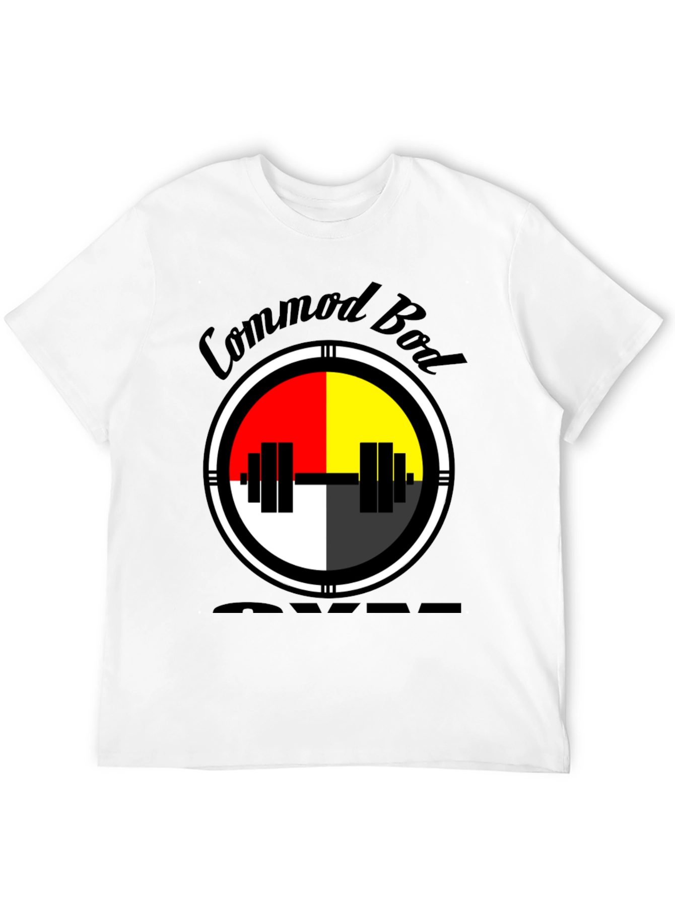 Black Commod Bod Gym T-Shirt - Unique Design view 12