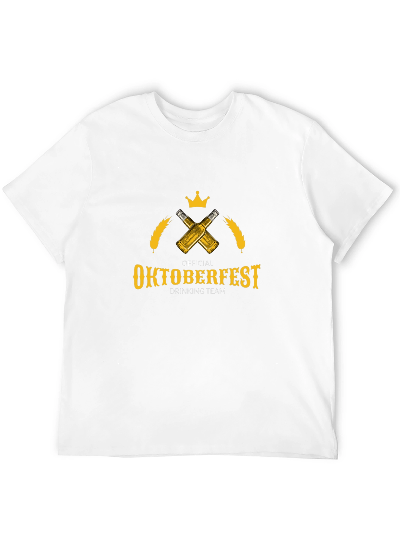 Black Oktoberfest Drinking Team T-Shirt - Beer & Crown Design view 12