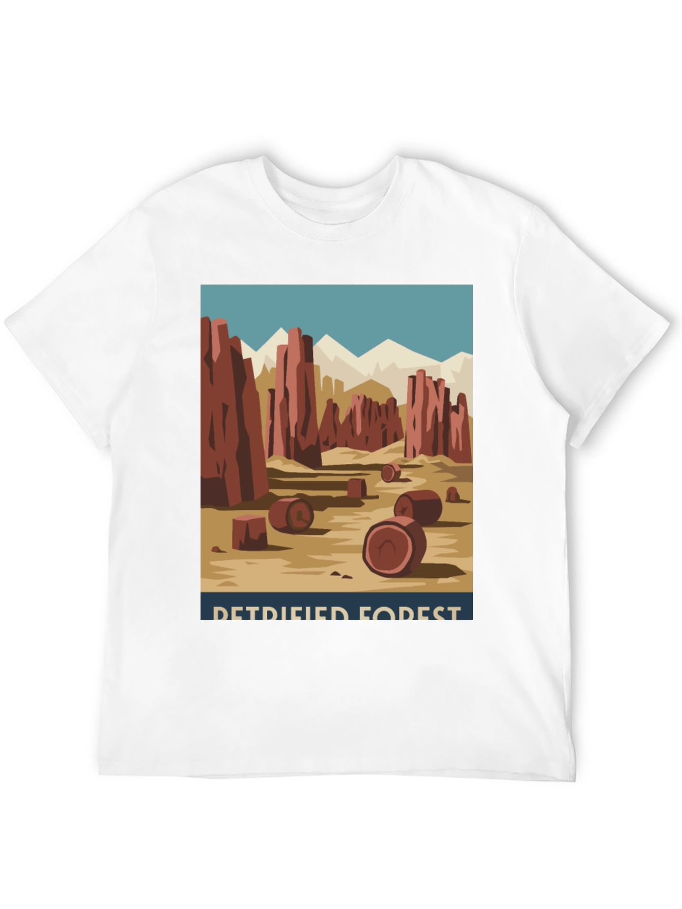 Black Petrified Forest T-Shirt - Retro Desert Graphic Tee view 12