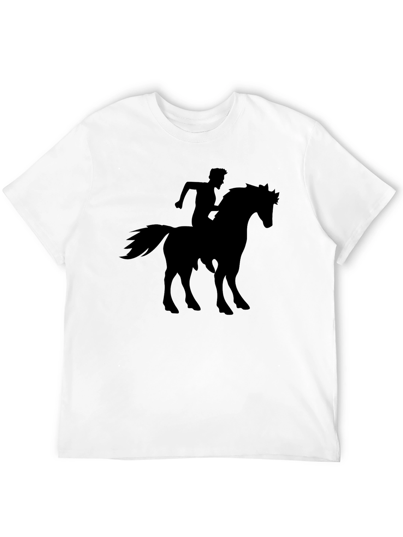 Black Black Horse Rider Graphic Tee - Cool Design view 12