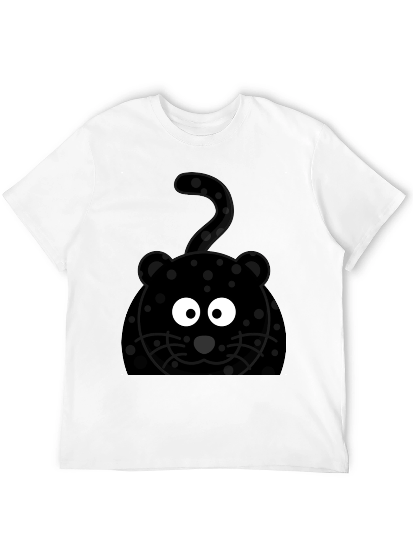Black Fun Black Cat T-Shirt - Whimsical Design view 12