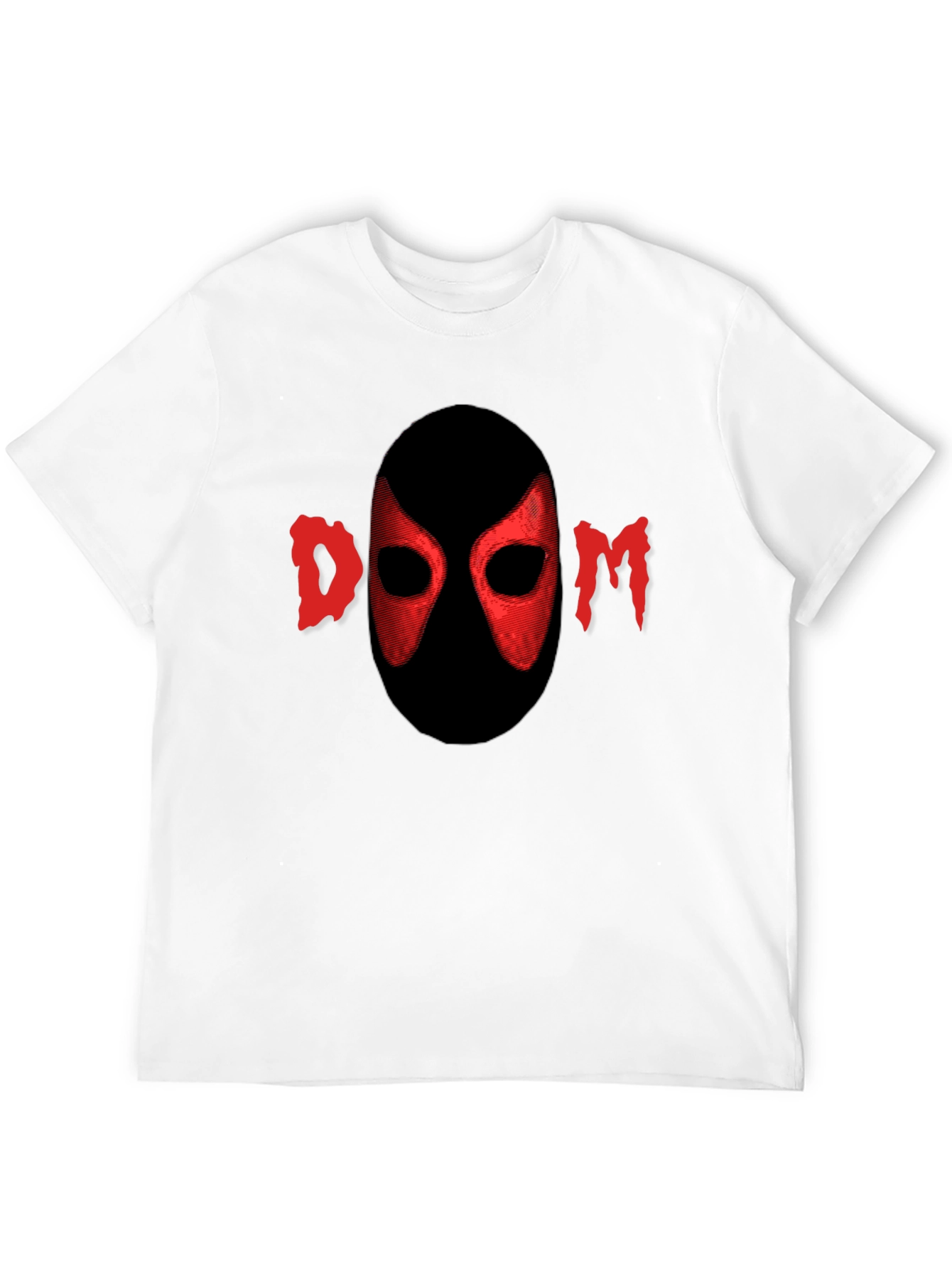 Black Red DOOM Mask Graphic Black T-Shirt view 12