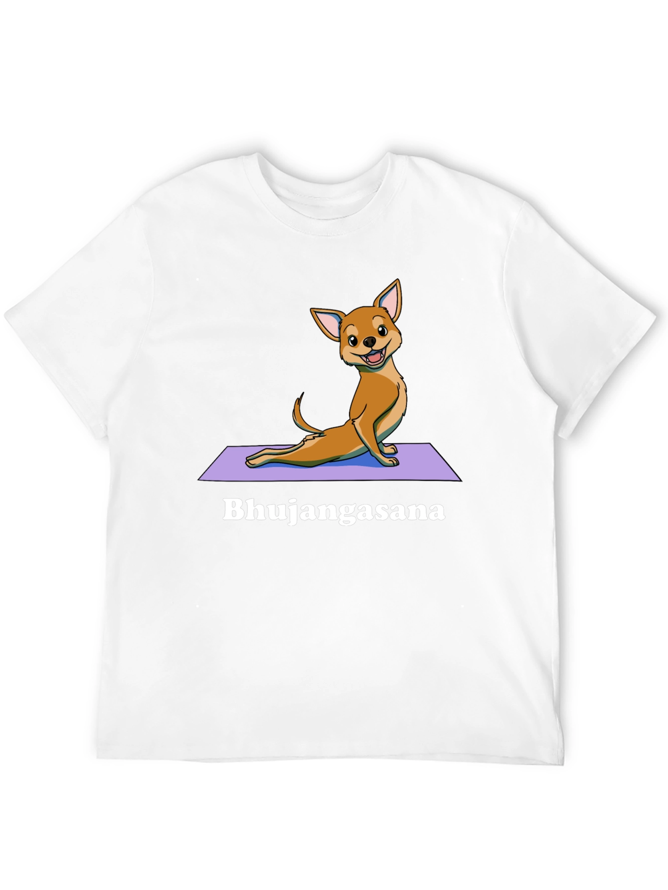 Black Yoga Dog T-Shirt - Bhujangasana Cobra Pose Tee view 12