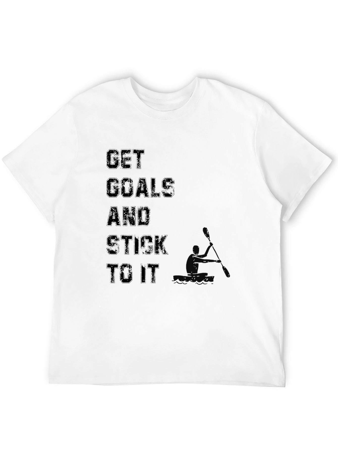 Black Motivational Get Goals T-Shirt view 12