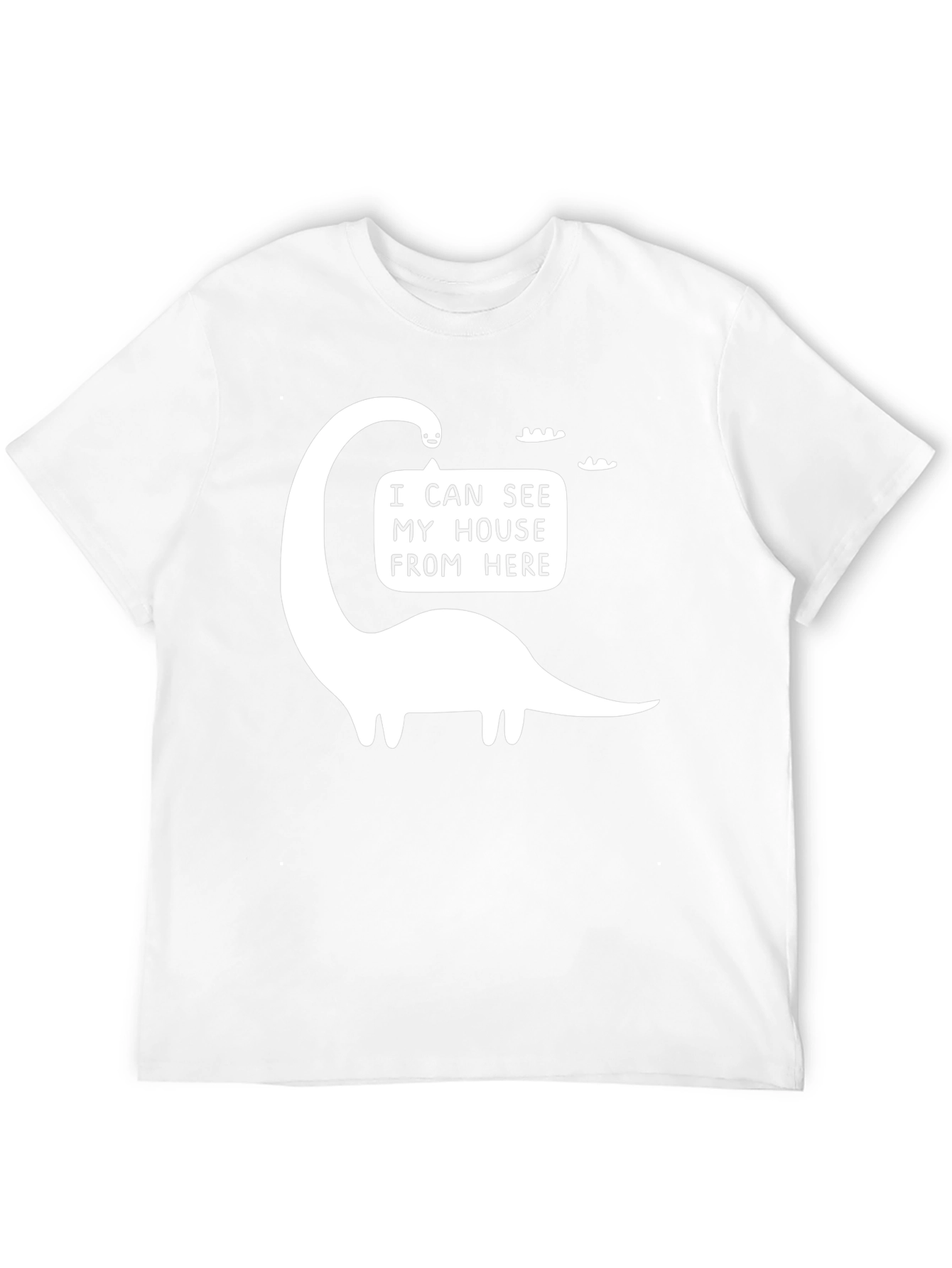 Black Funny Dinosaur T-Shirt - I Can See My House From Here view 12