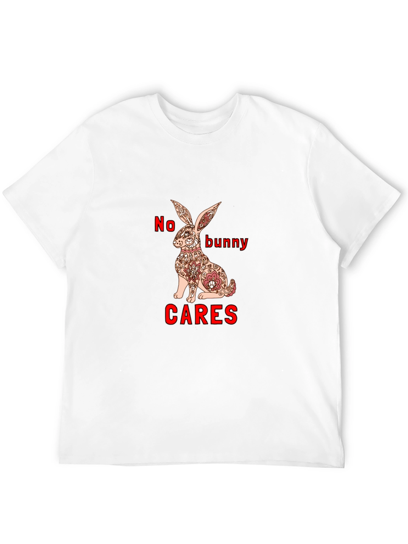 Black No Bunny Cares Black Graphic Tee view 12