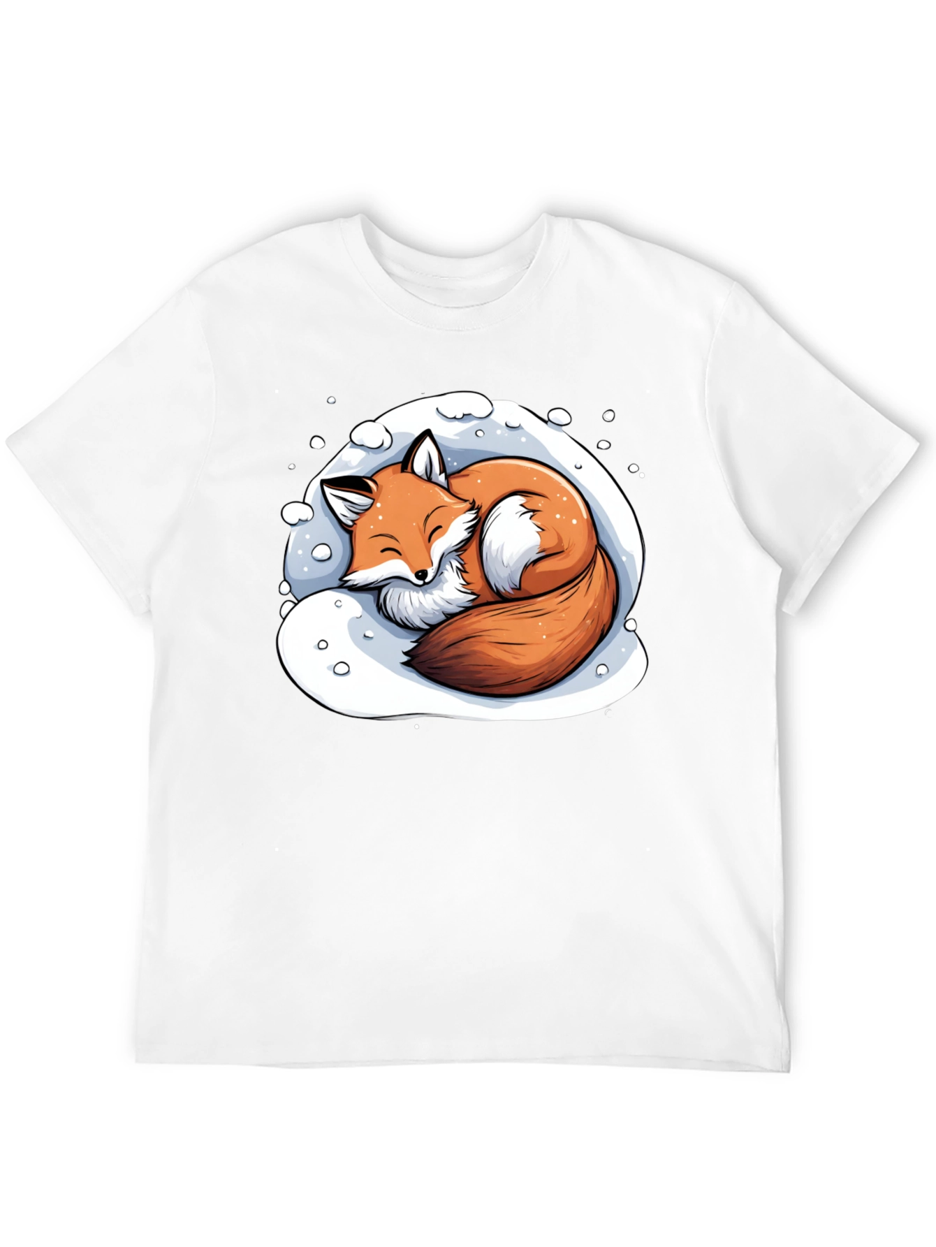 Black Cozy Fox Graphic T-Shirt - Soft & Stylish view 12