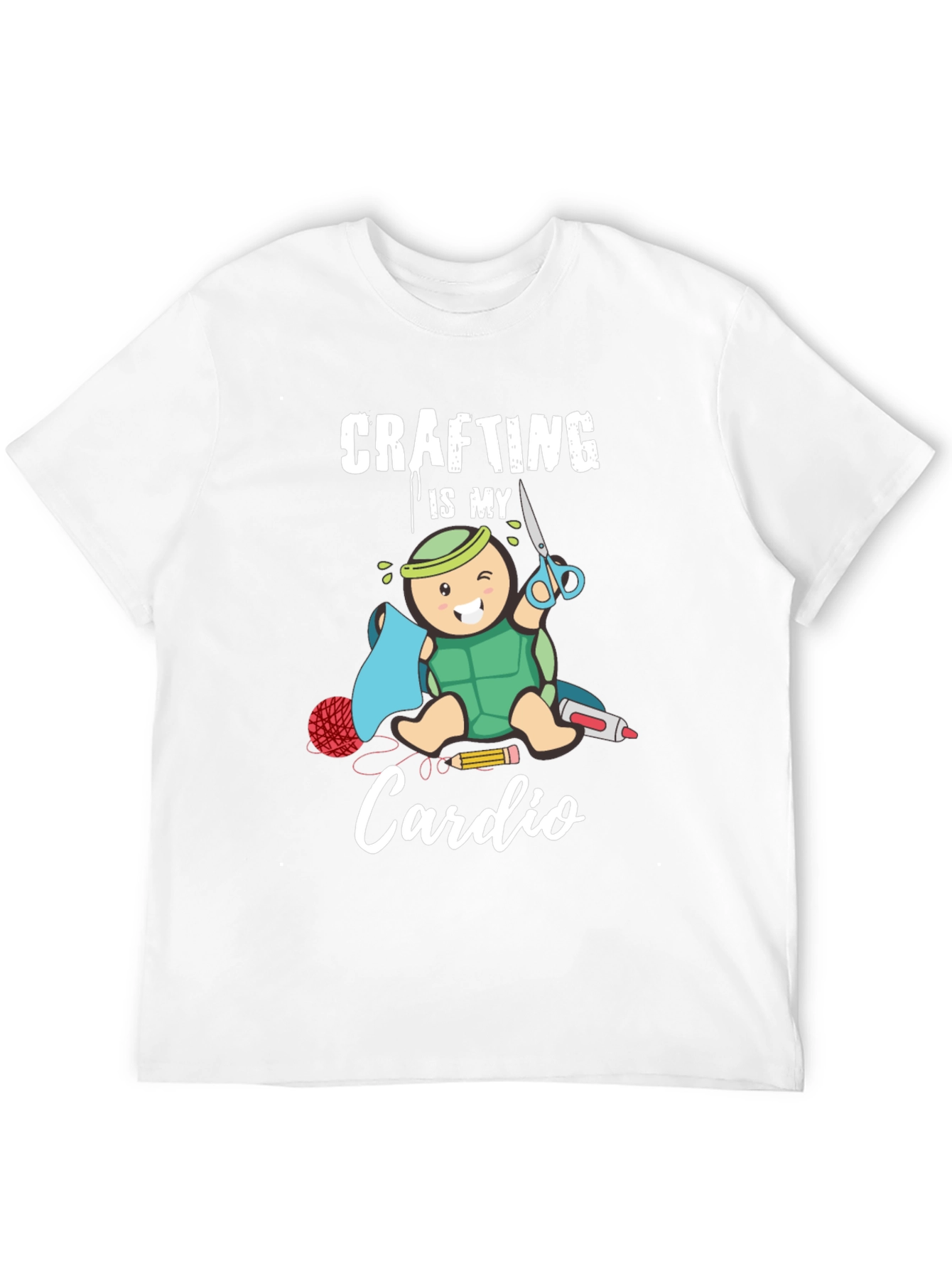 Black Crafting is My Cardio T-Shirt - Turtle Crafter view 12