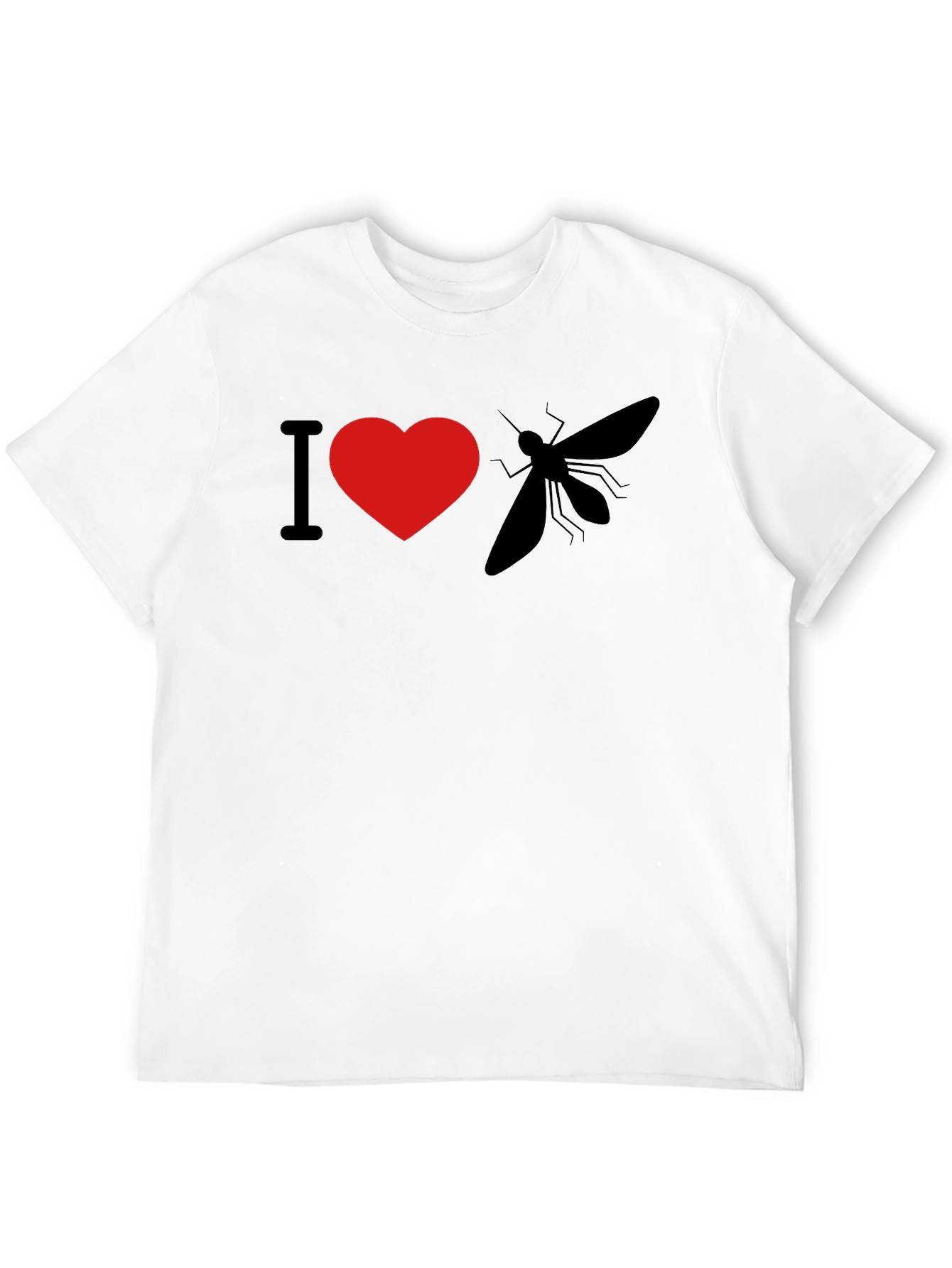 Black I Heart Mosquito T-Shirt - Novelty Graphic Tee view 12