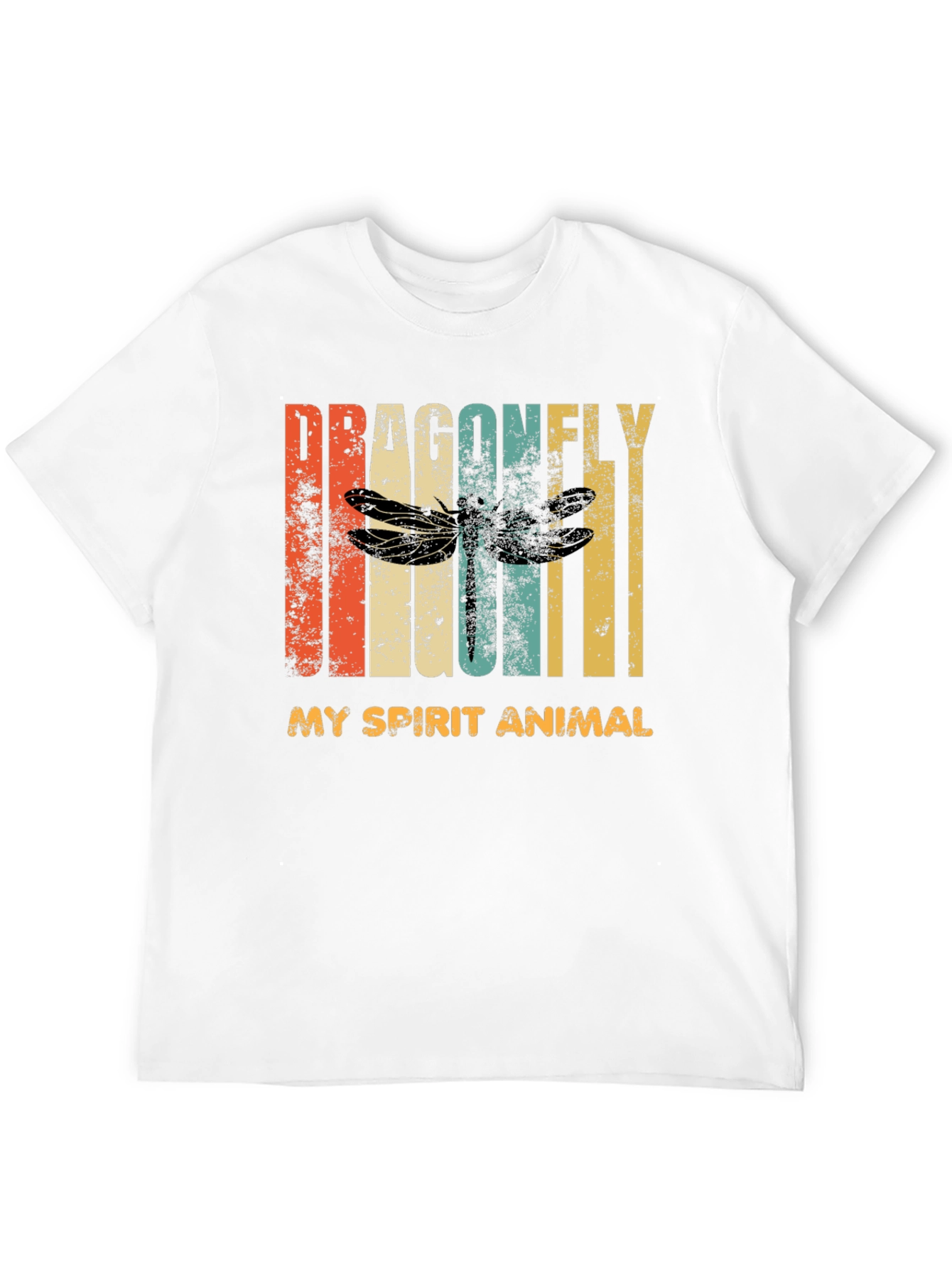 Black Dragonfly Spirit Animal Graphic T-Shirt - Vintage Style view 12