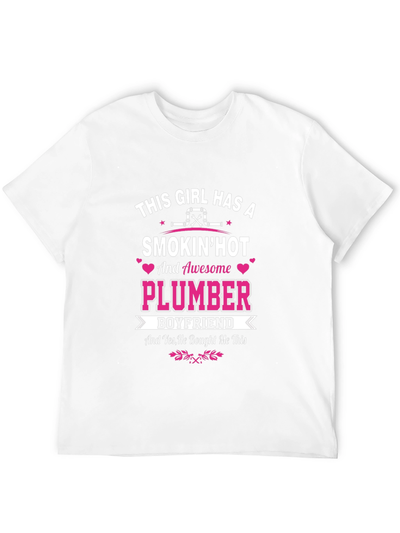 Black Smokin' Hot Plumber Boyfriend T-Shirt view 12