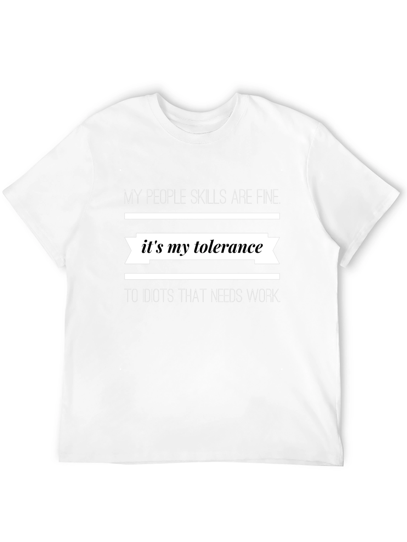 Black Funny "My Tolerance" Graphic Tee view 12
