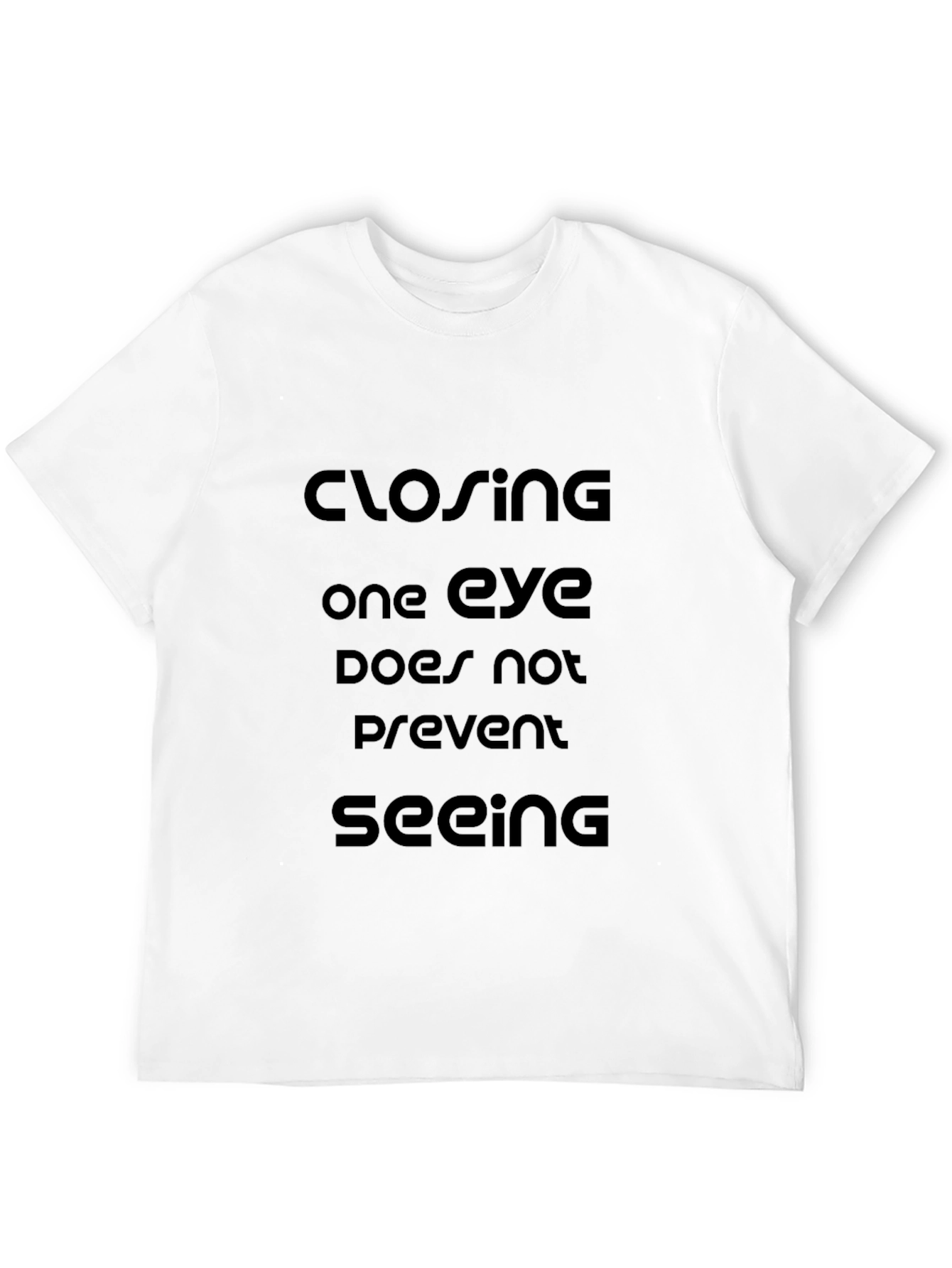 Black Closing One Eye T-Shirt view 12