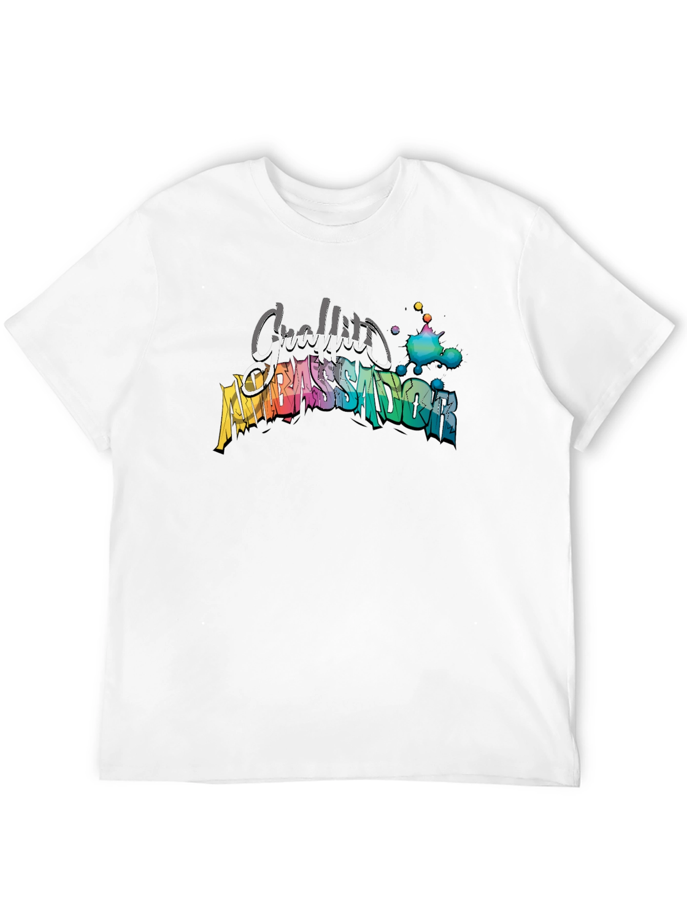 Black Graffiti Ambassador Black T-Shirt - Artistic Design view 12