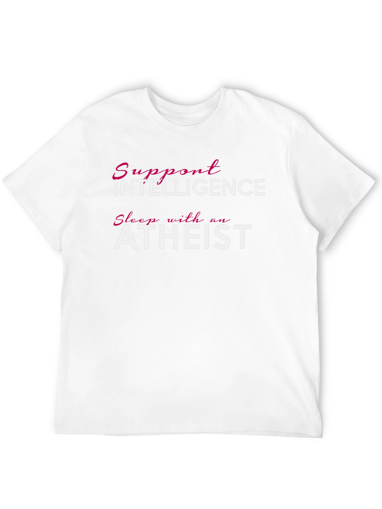 Black Support Intelligence, Sleep With An Atheist T-Shirt view 12