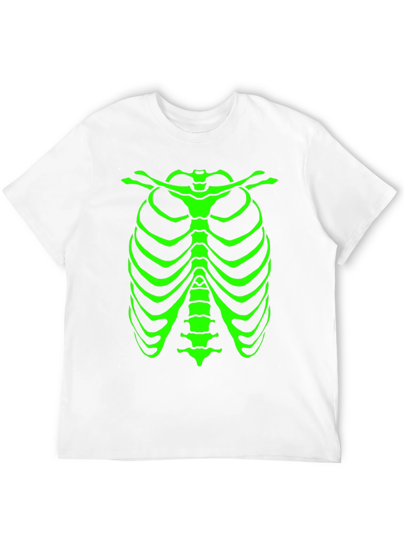 Black Glow Skeleton Rib Cage Graphic Tee view 12