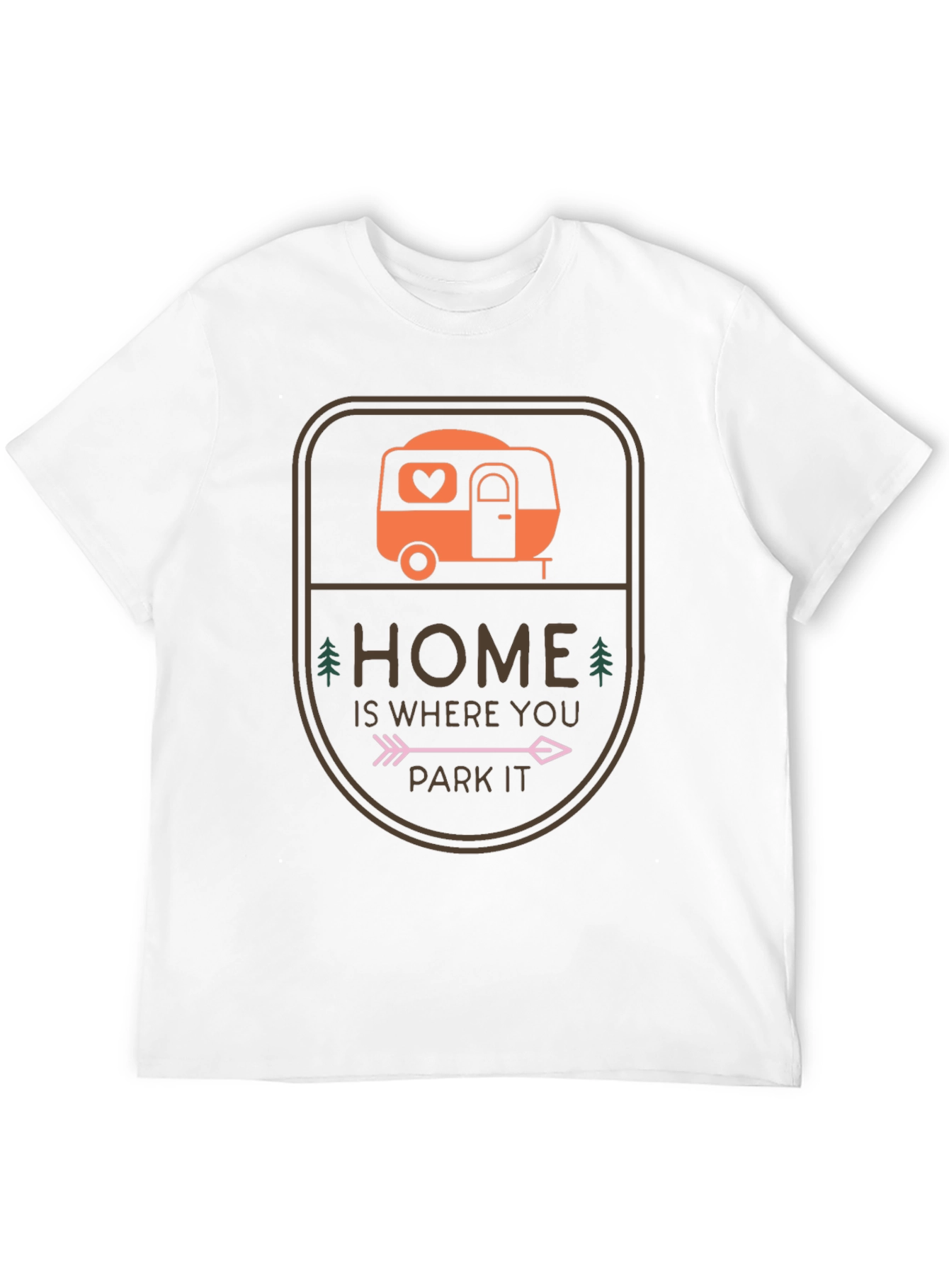 Black Home Is Where You Park It Camping T-Shirt view 12