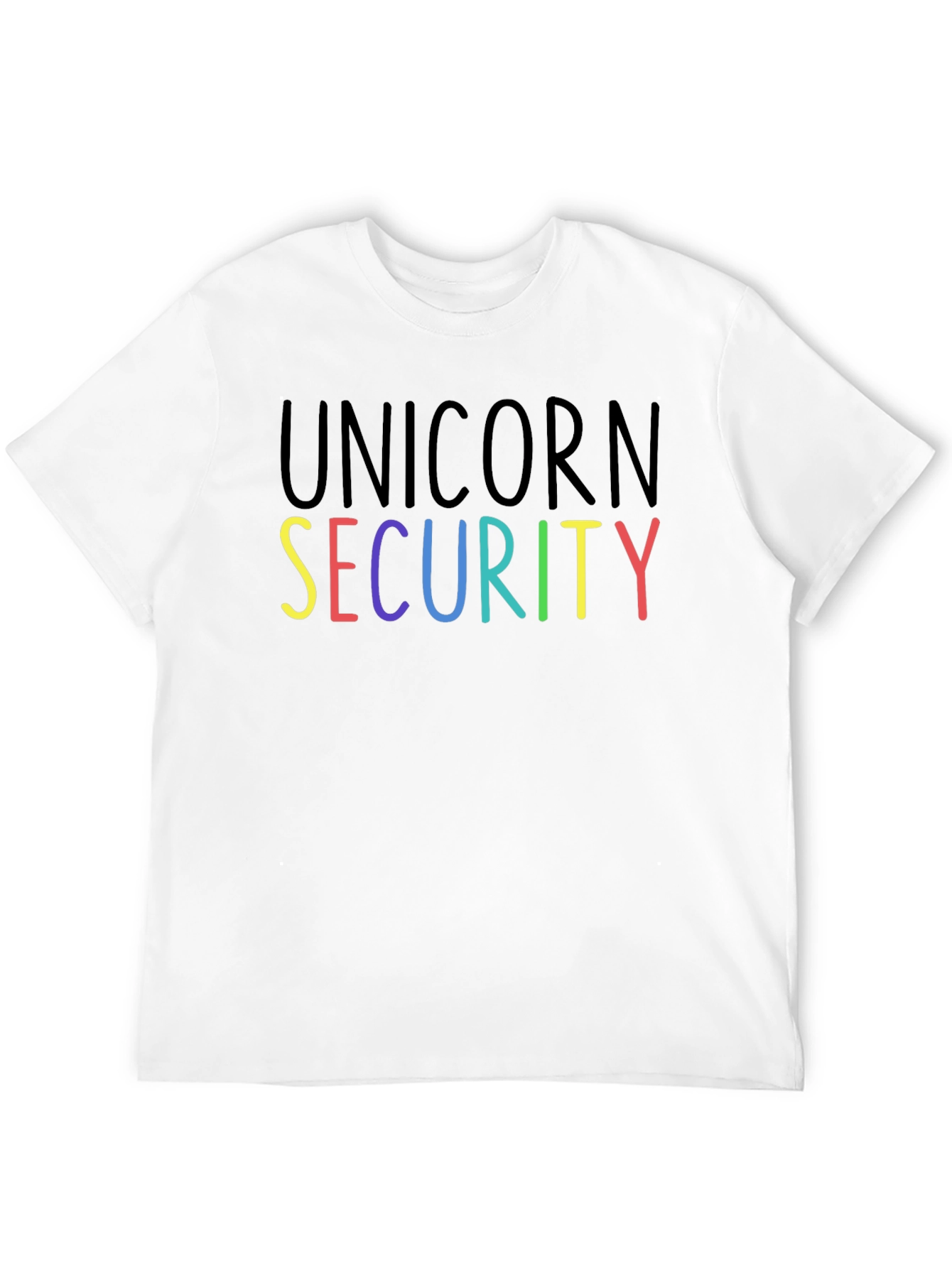 Black Unicorn Security Graphic T-Shirt - Black Crew Neck Tee view 12
