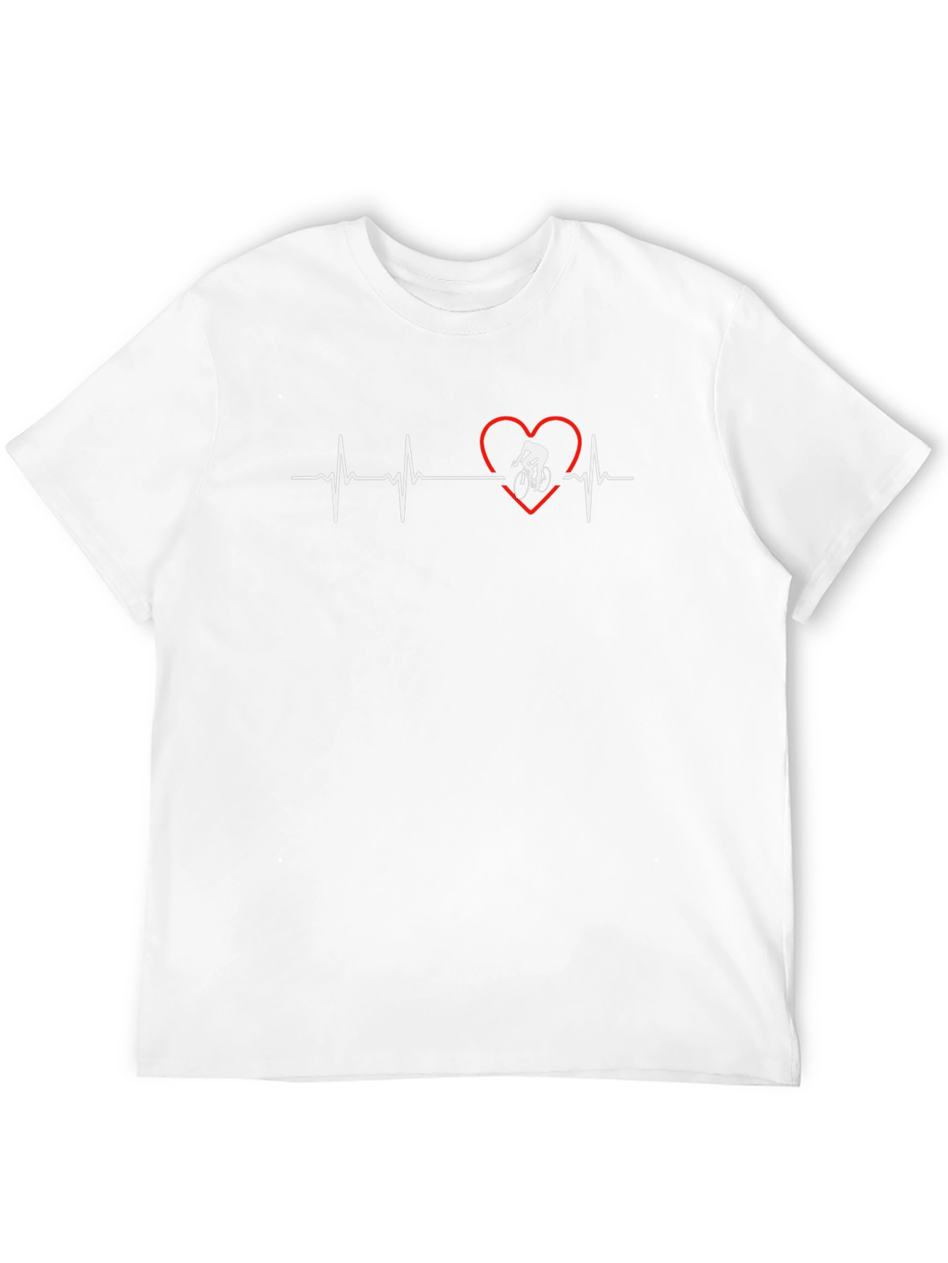 Black Cyclist Heartbeat Graphic Tee - Black view 12