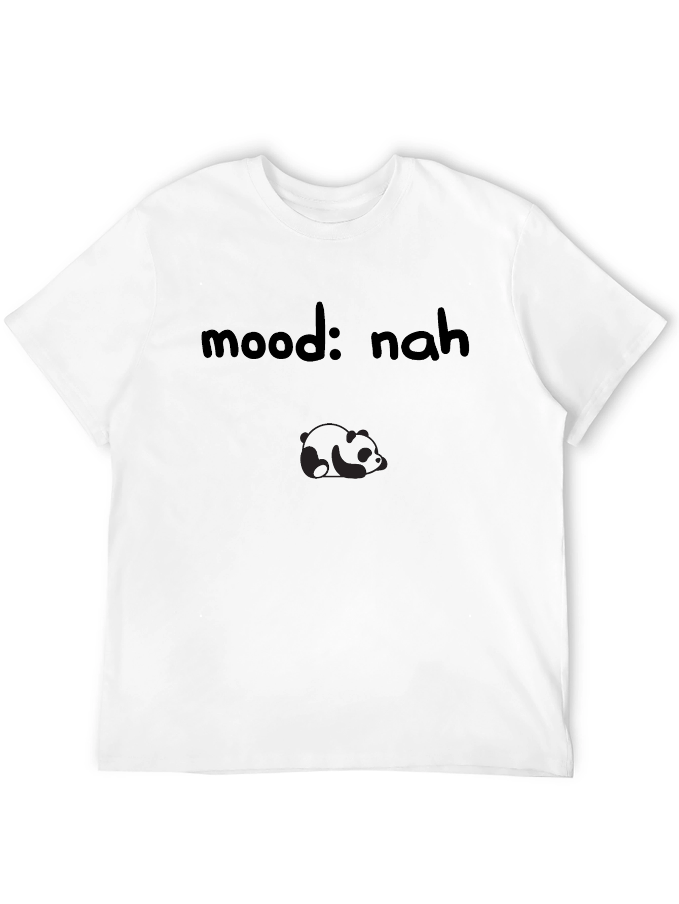 Black Mood: Nah Panda Graphic T-Shirt view 12