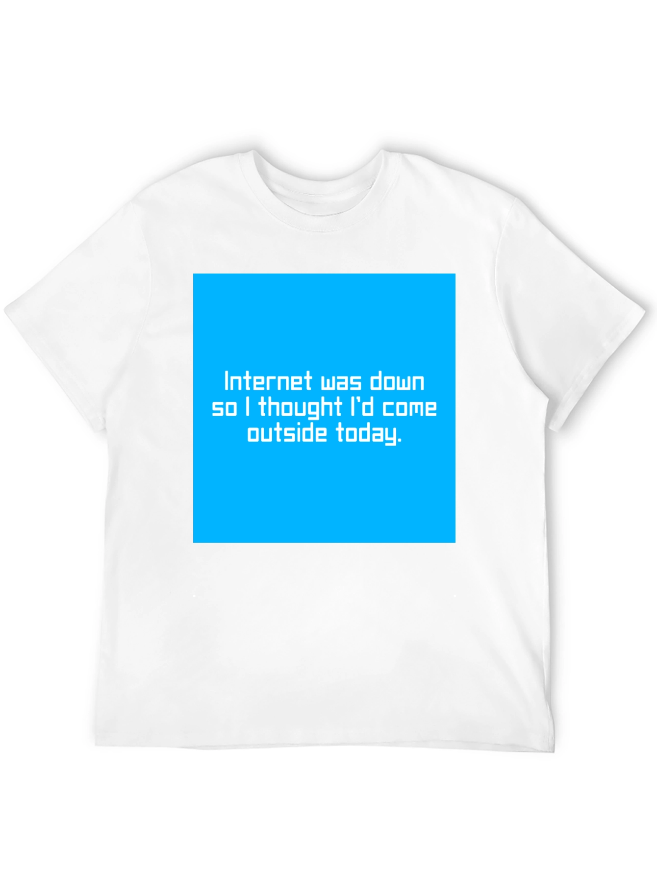 Black Funny "Internet Down" Graphic Tee - Black view 12