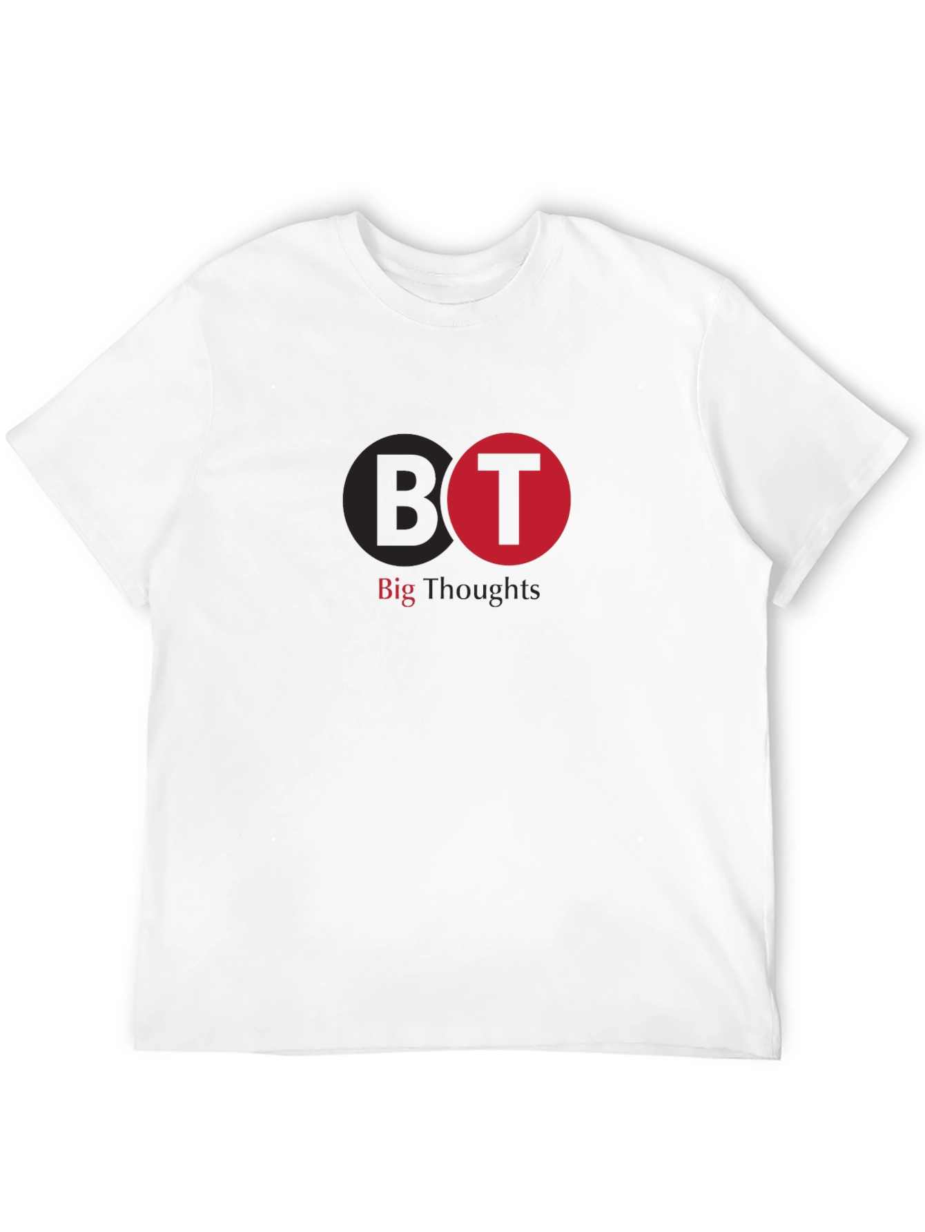 Black Big Thoughts Graphic Tee - Black Cotton T-Shirt view 12