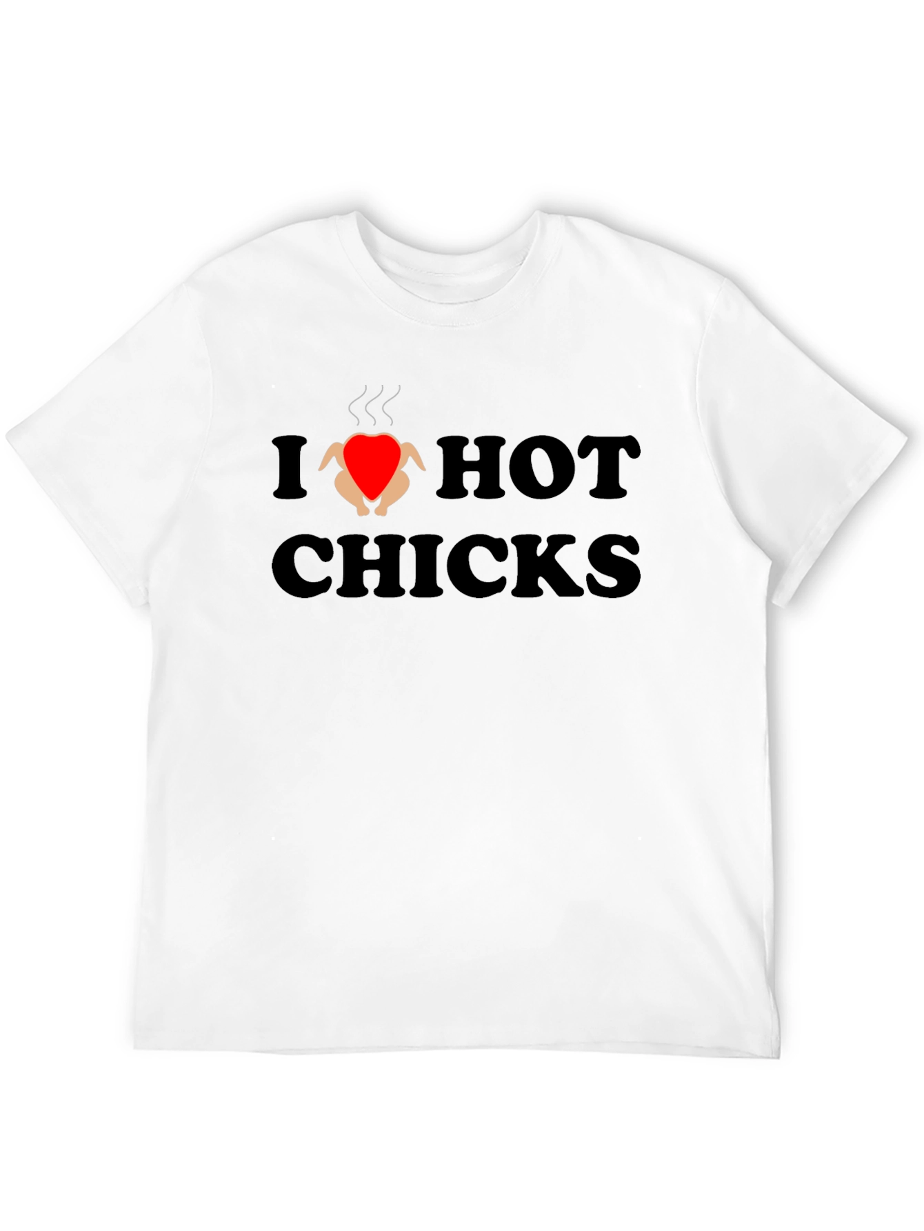 Black I Love Hot Chicks Graphic Tee view 12