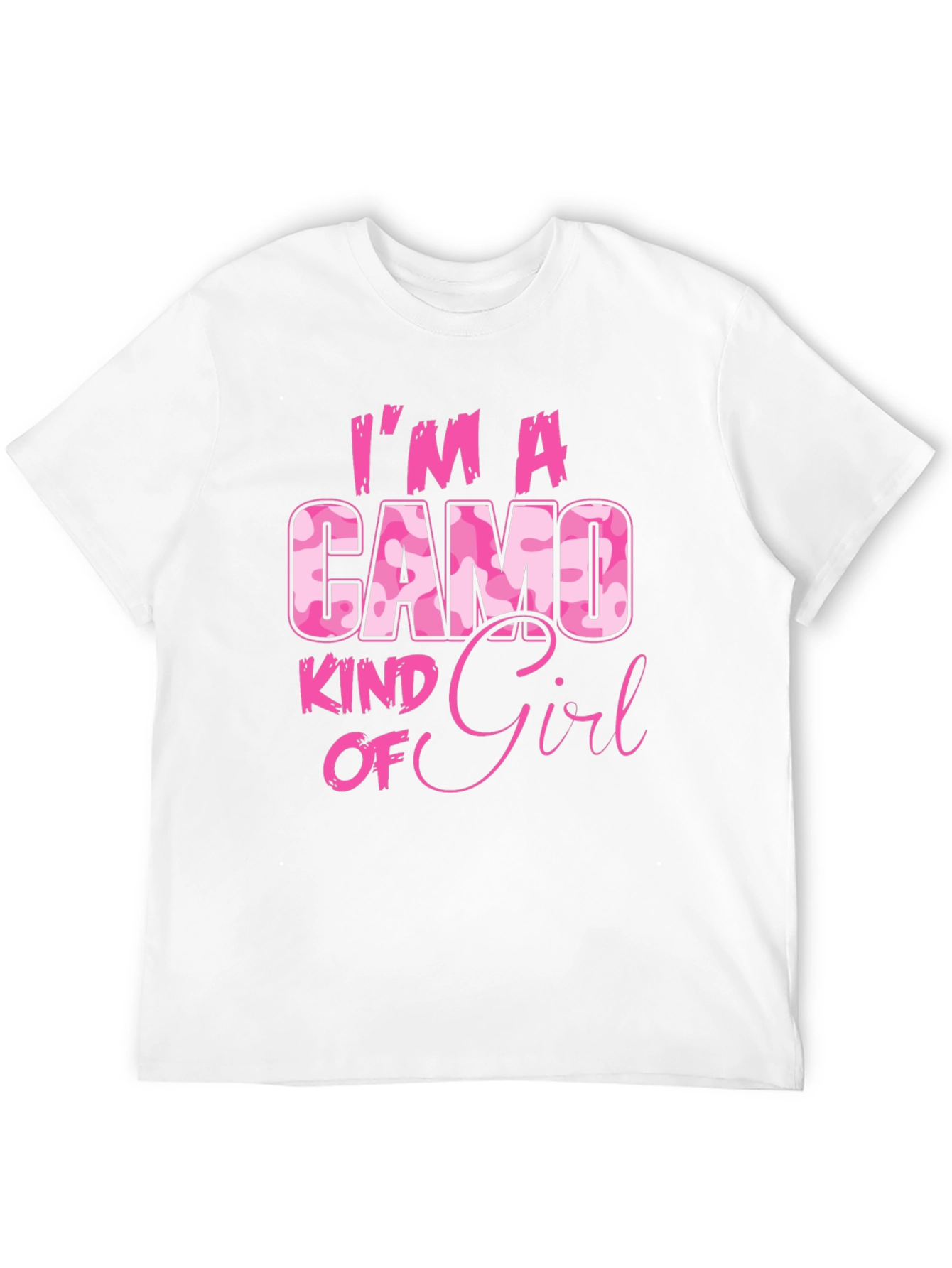 Black Camo Kind of Girl T-Shirt - Pink Camouflage view 12