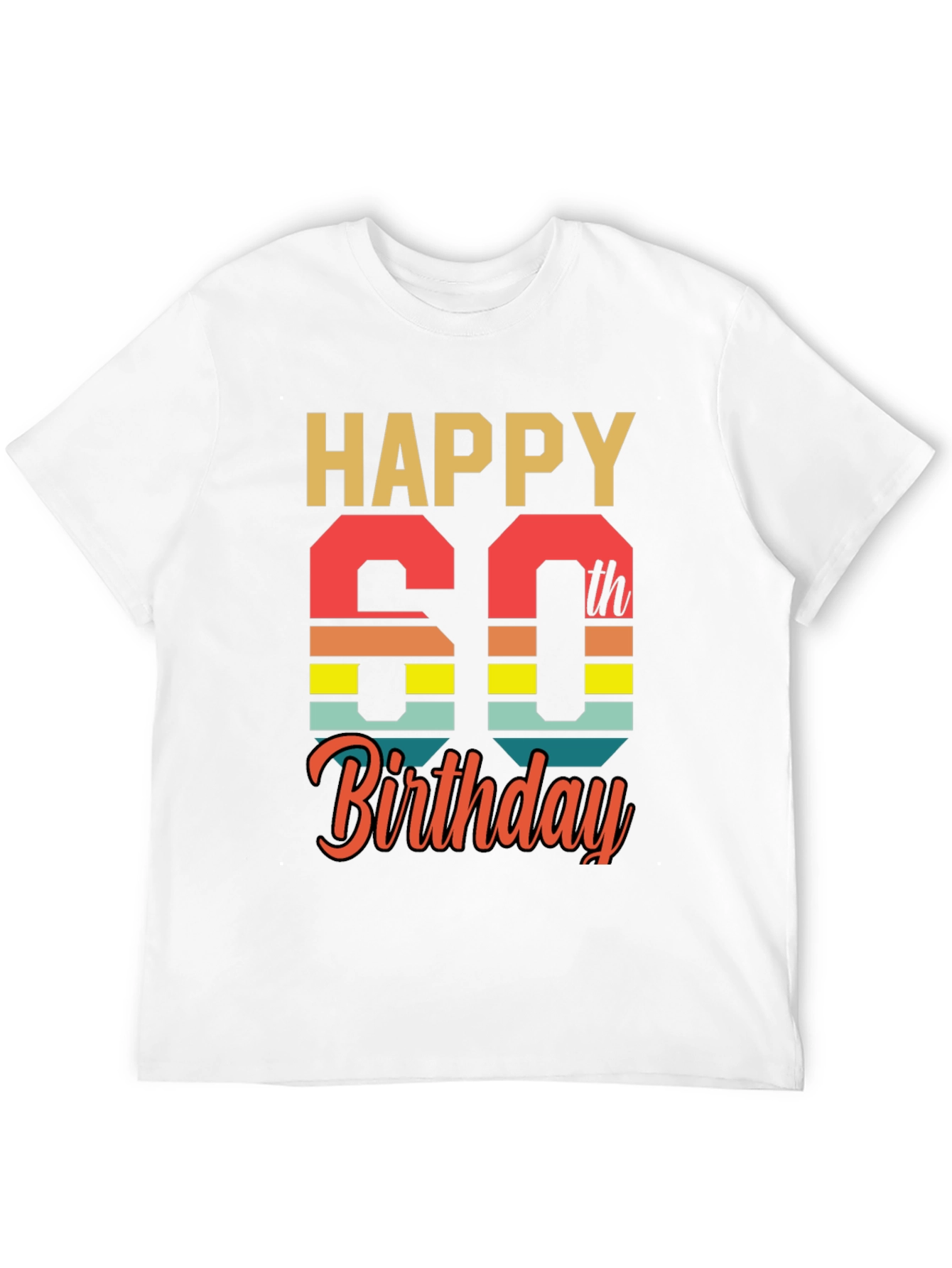 Black Happy 60th Birthday Graphic Tee view 12
