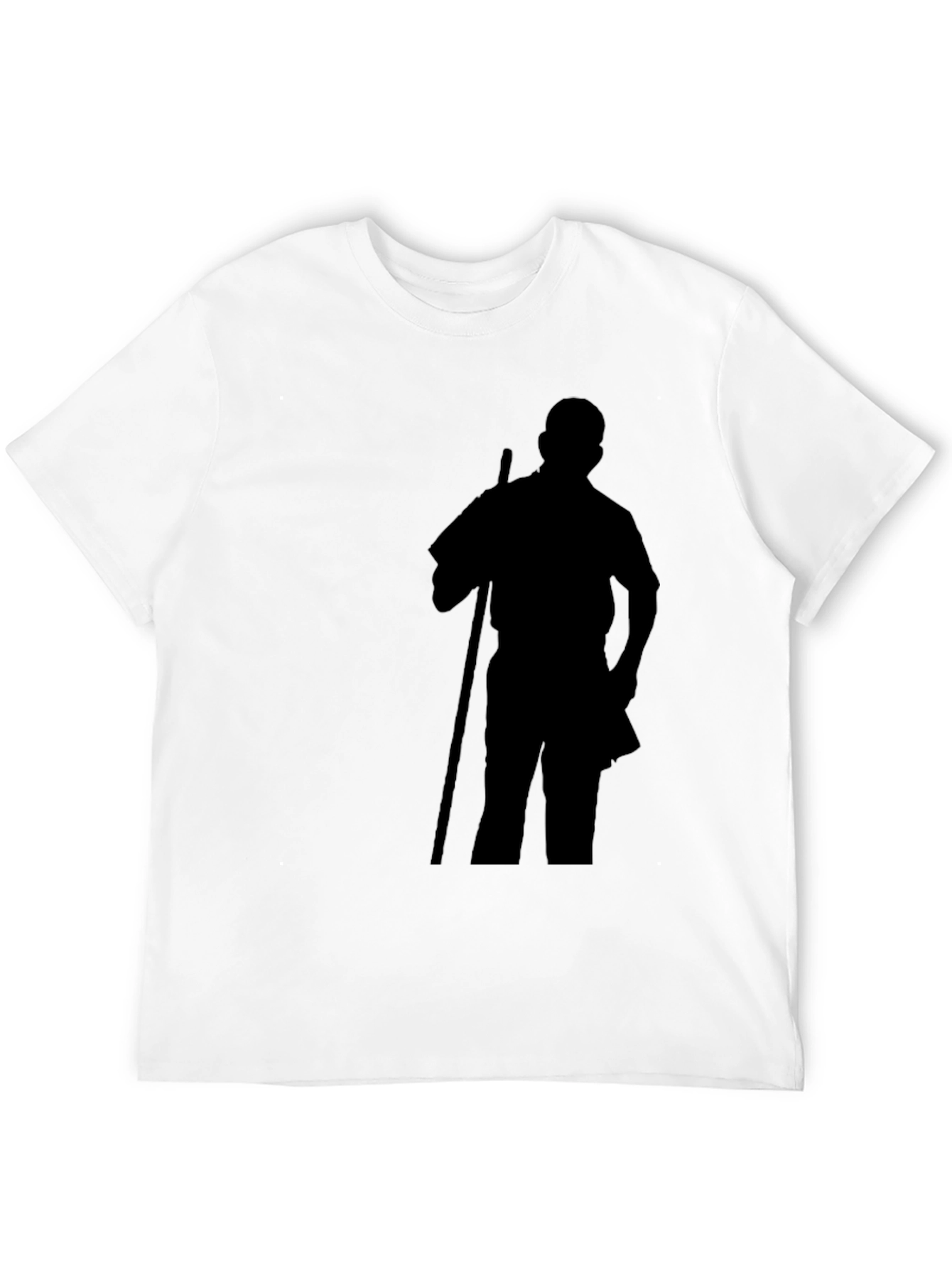 Black Silhouette Graphic Tee - Casual Black T-Shirt view 12