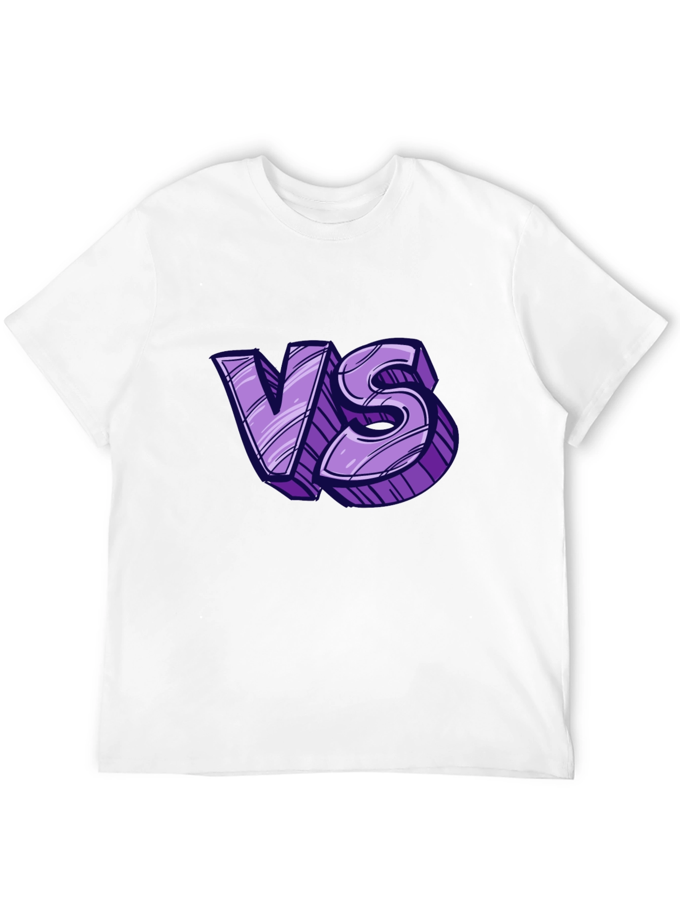 Black Versus Graphic Tee - Black Cotton T-Shirt view 12