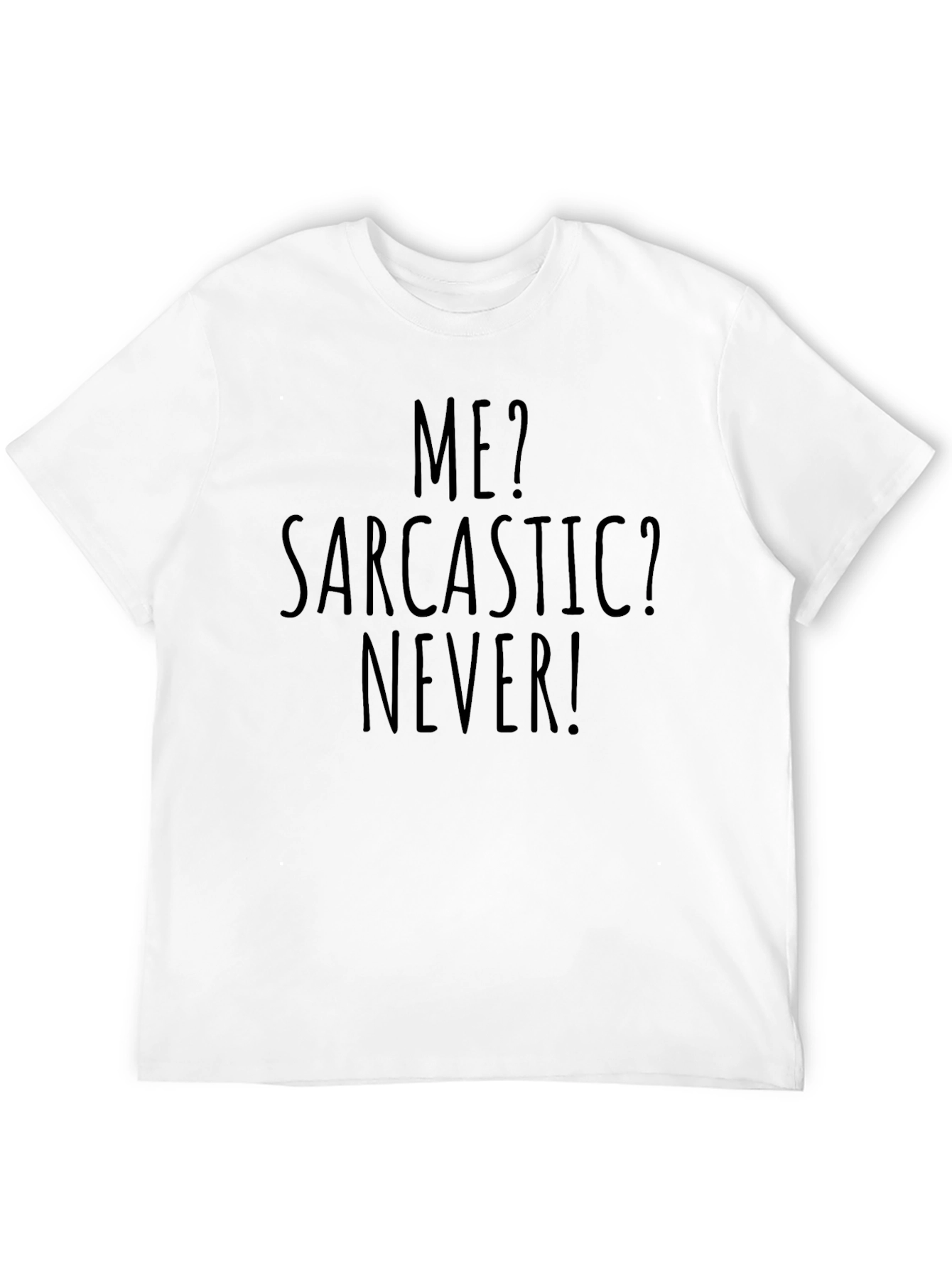 Black Sarcastic Never Men's T-Shirt view 12
