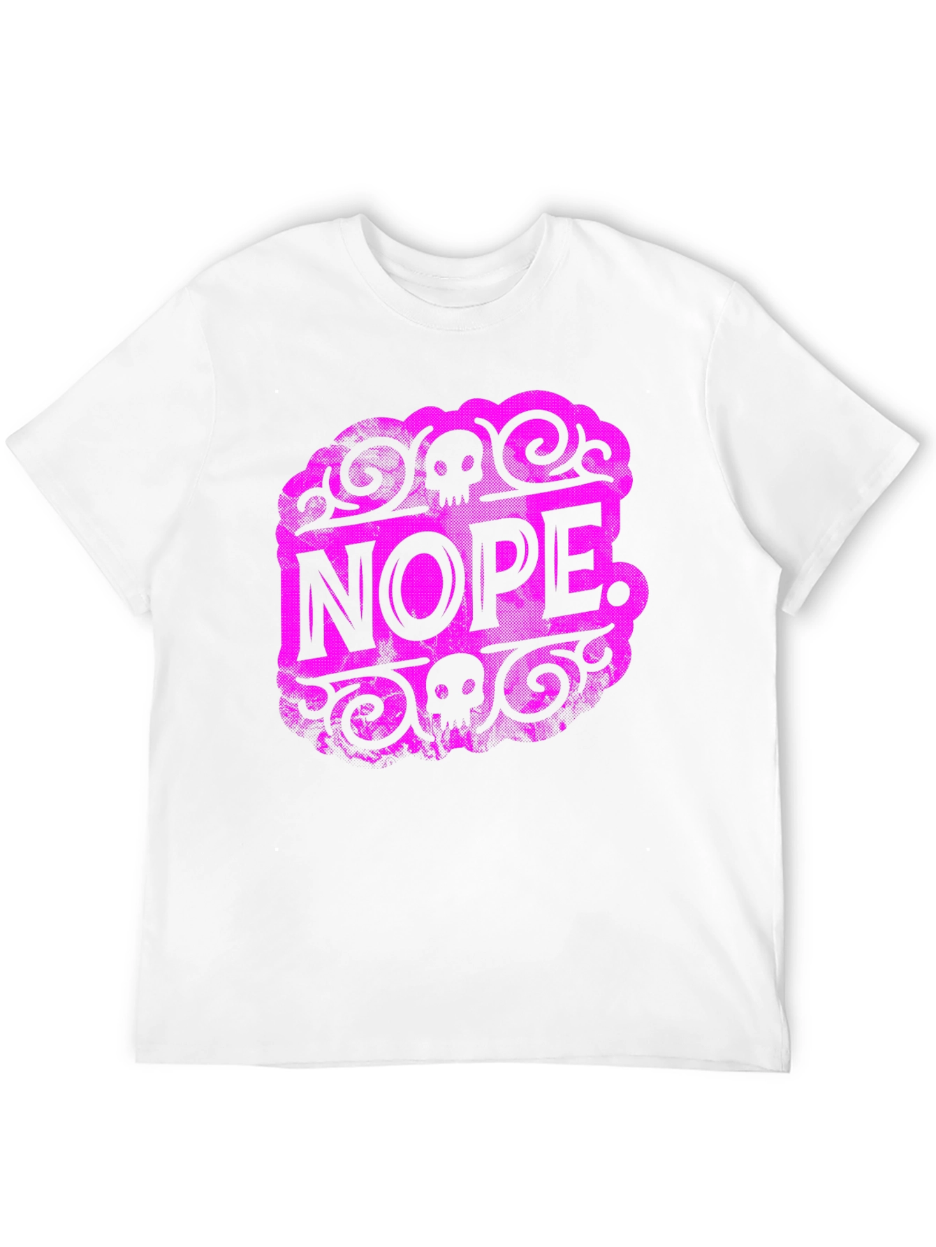 Black Nope Skull Graphic T-Shirt - Black view 12