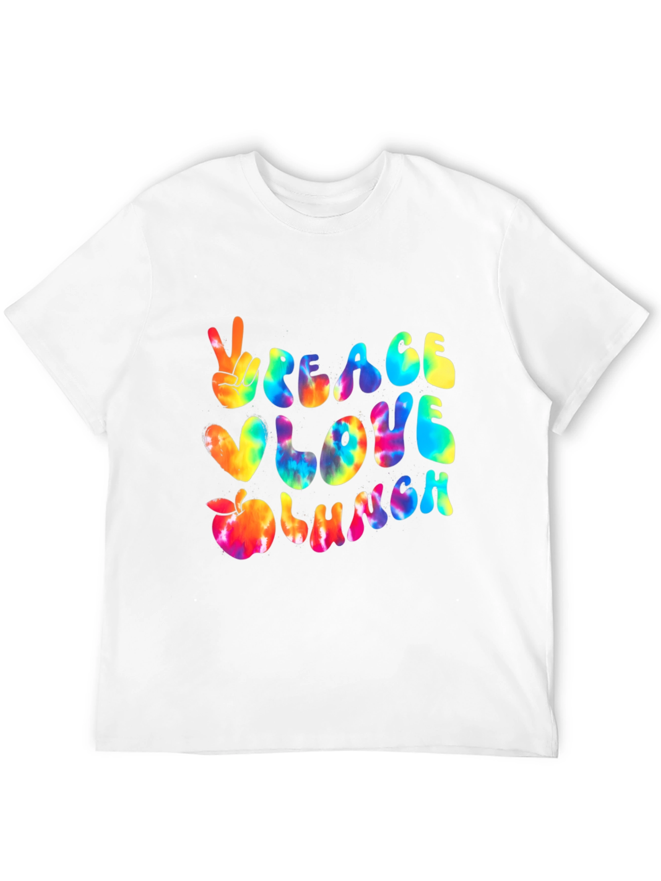 Black Peace Love Lunch T-Shirt view 12