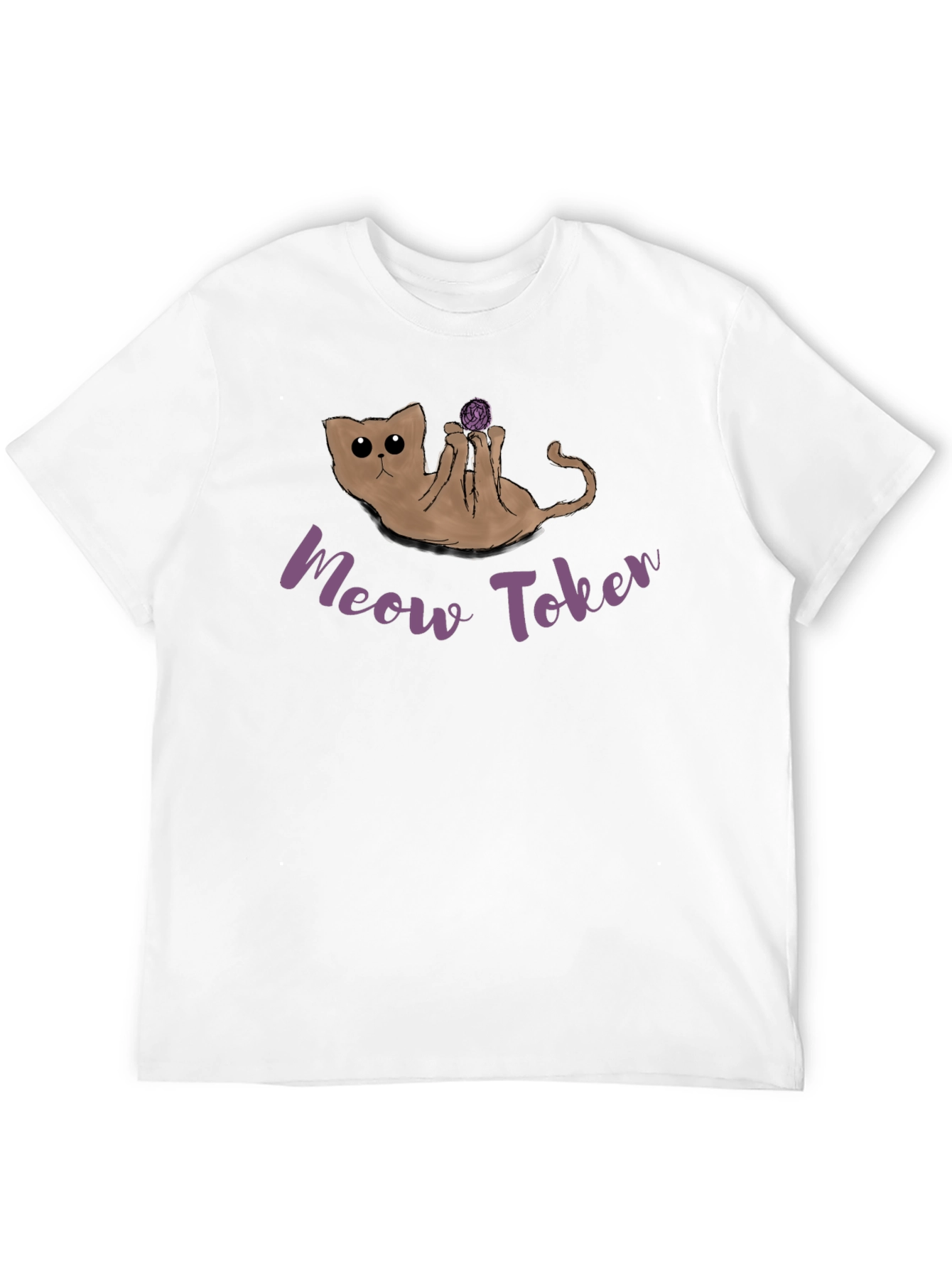 Black Meow Token Cat T-Shirt - Crypto Novelty Tee view 12