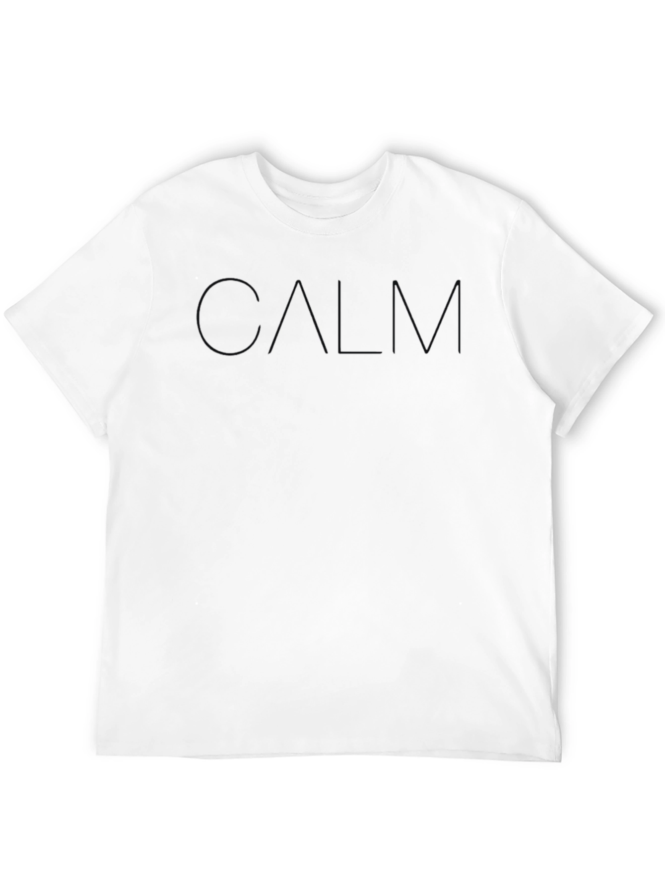 Black Men's Black 'Calm' Crew Neck T-Shirt view 12