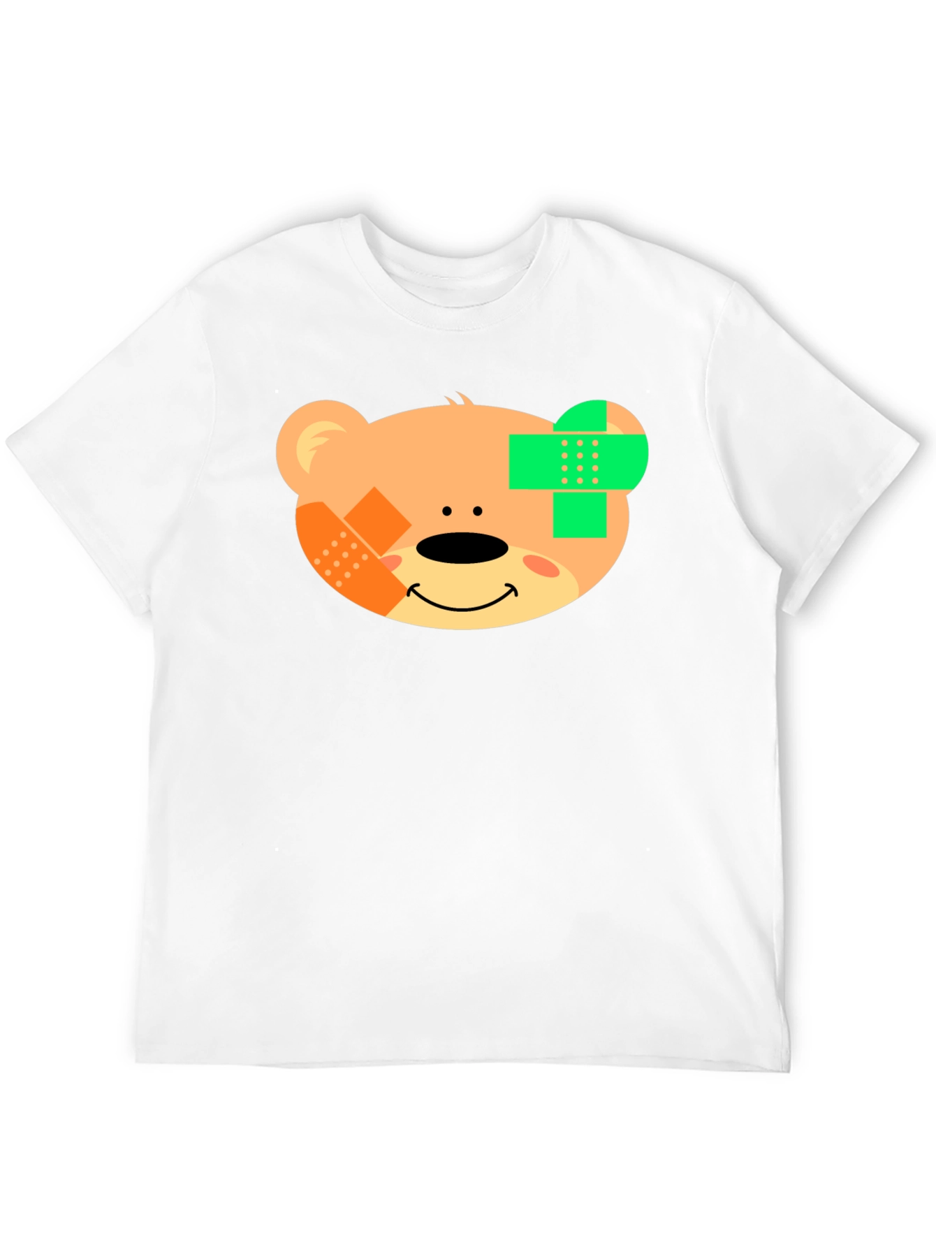 Black Cute Teddy Bear Bandage Black T-Shirt view 12