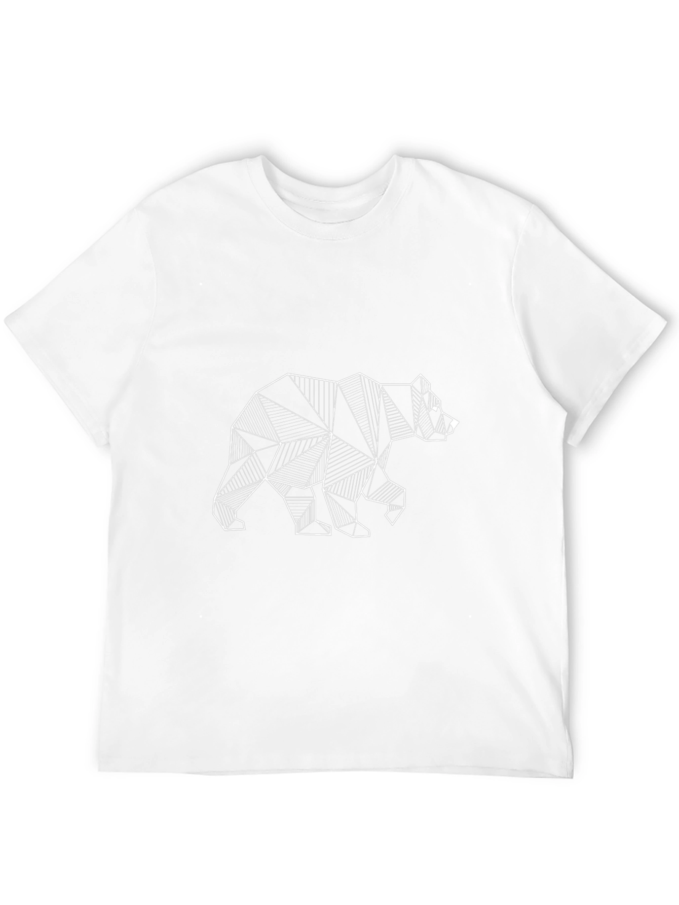 Black Geometric Bear Graphic Tee - Modern Black T-Shirt view 12