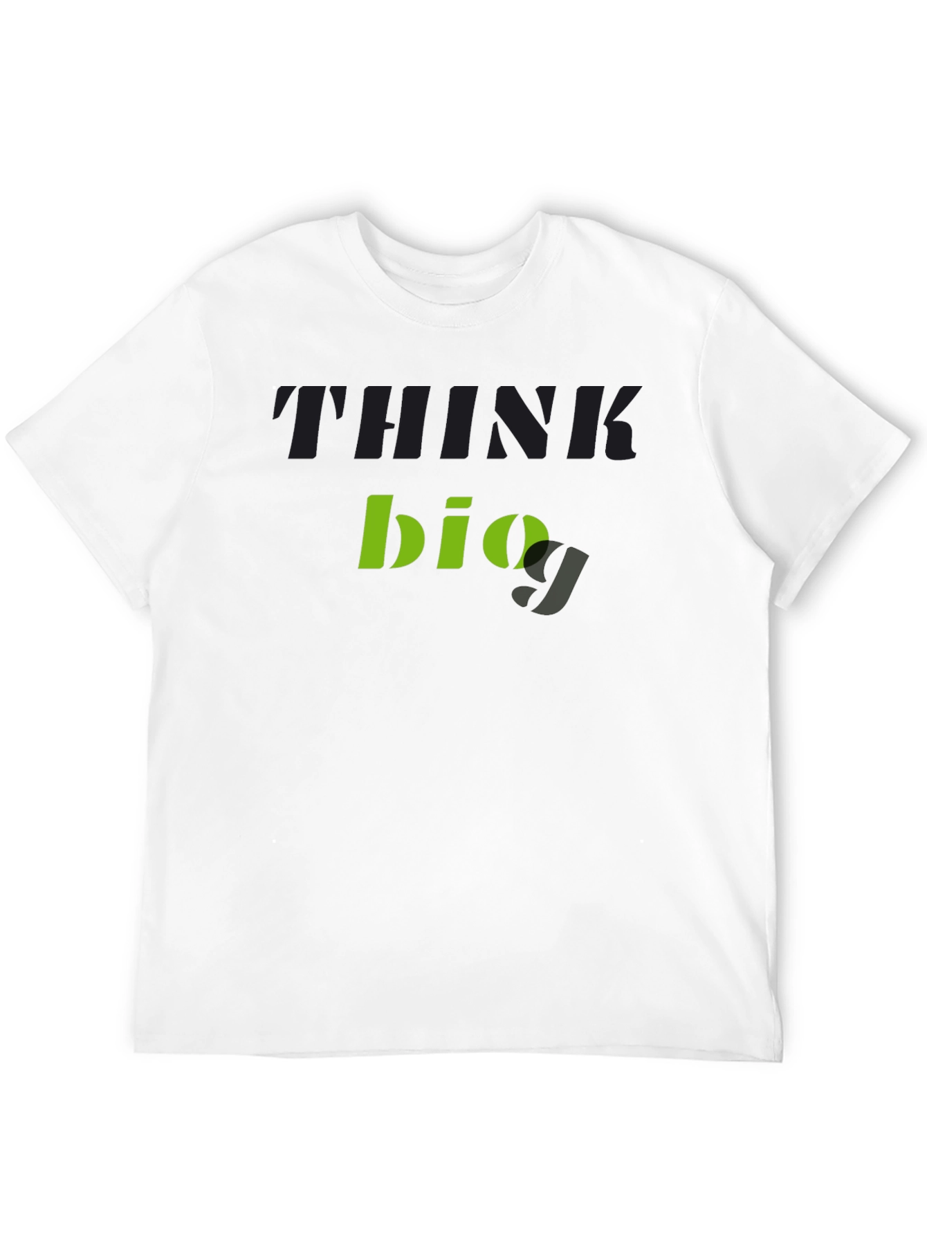 Black Think Big Graphic Tee - Stylish Unisex T-Shirt view 12
