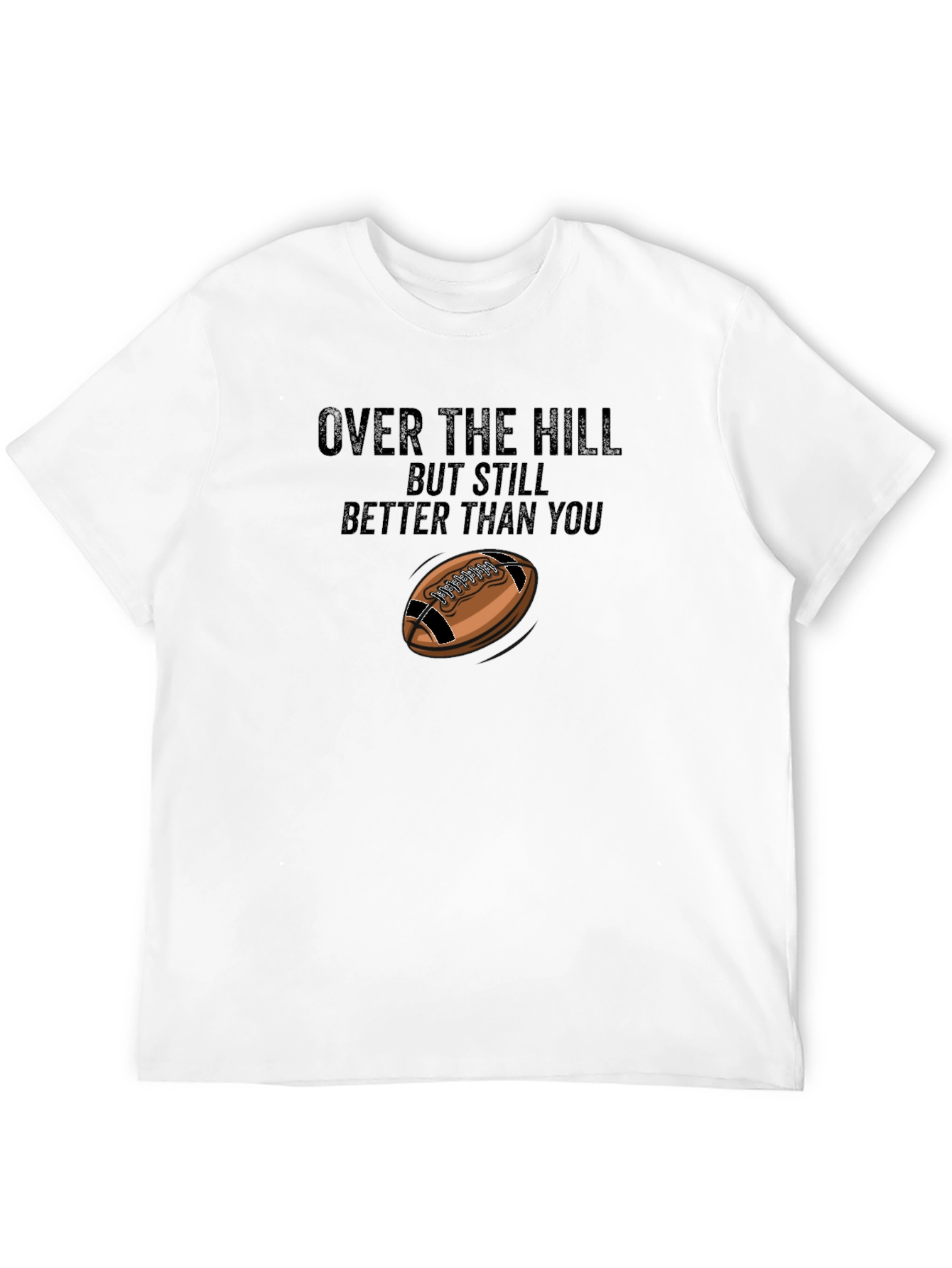 Black Over The Hill Football T-Shirt view 12